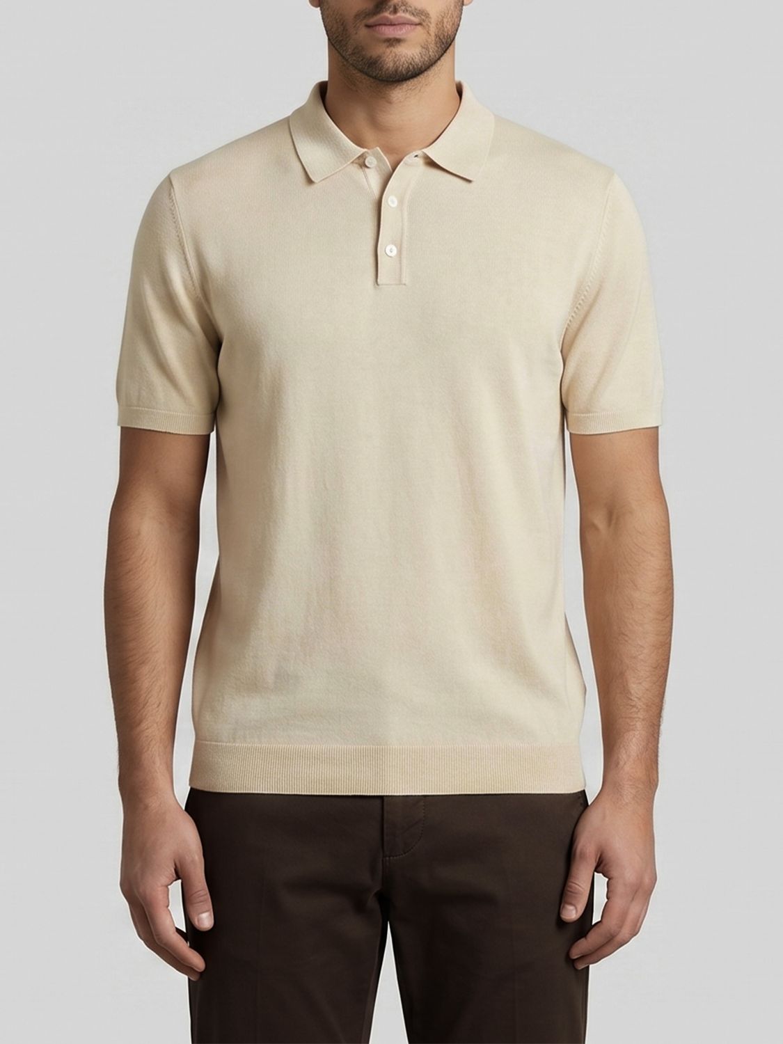 ROBERTO COLLINA Leinen-Poloshirt