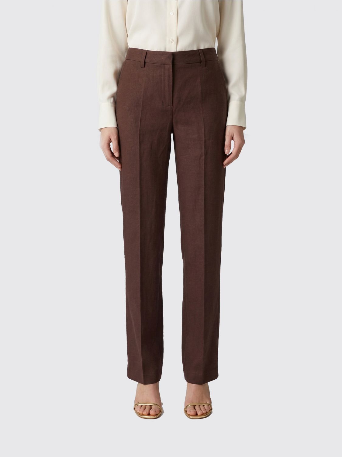 Pants ERMANNO FIRENZE Woman color Brown