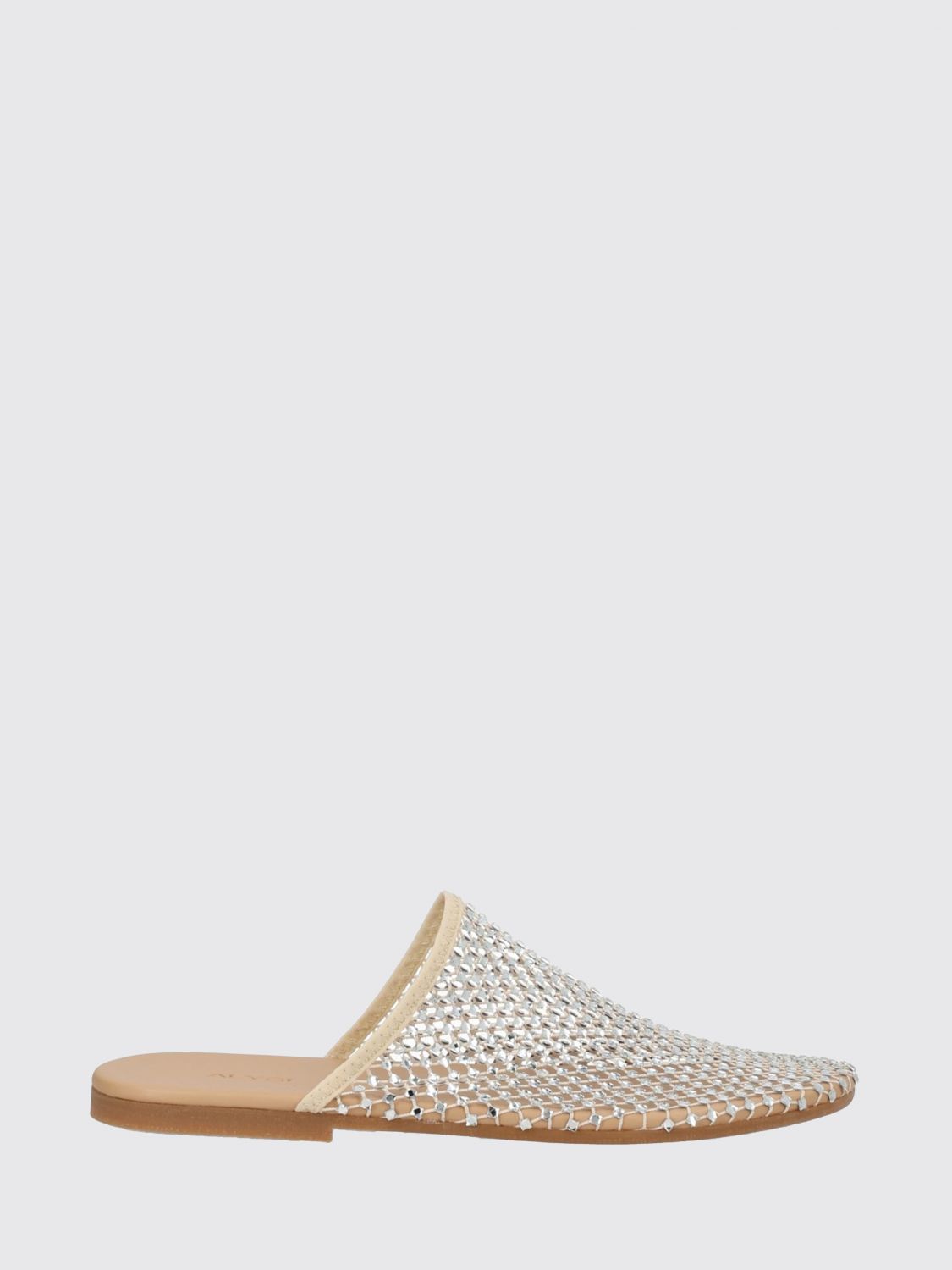 ALYSI Mules in nylon traforato con strass