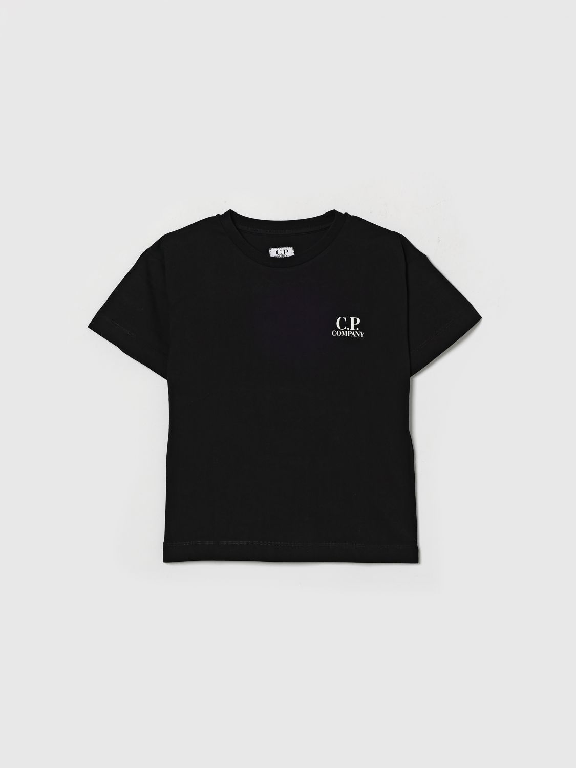C. P. COMPANY Rundhals-T-Shirt aus Baumwolle mit Logo