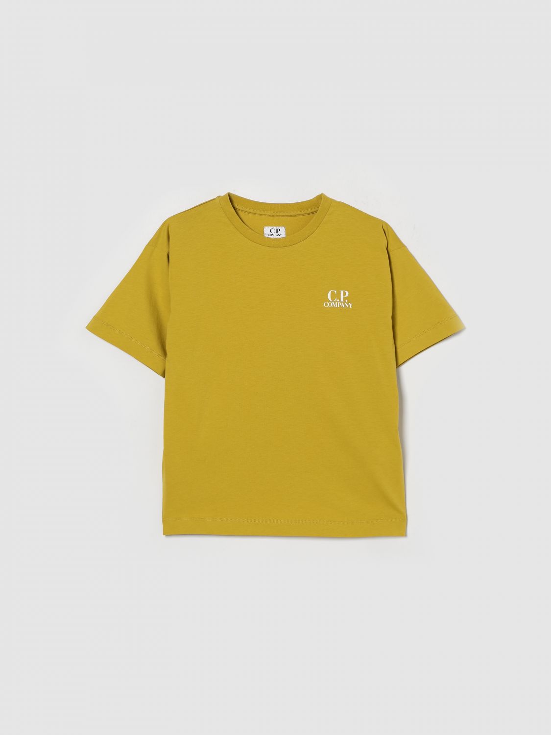 C. P. COMPANY Rundhals-T-Shirt aus Baumwolle mit Logo