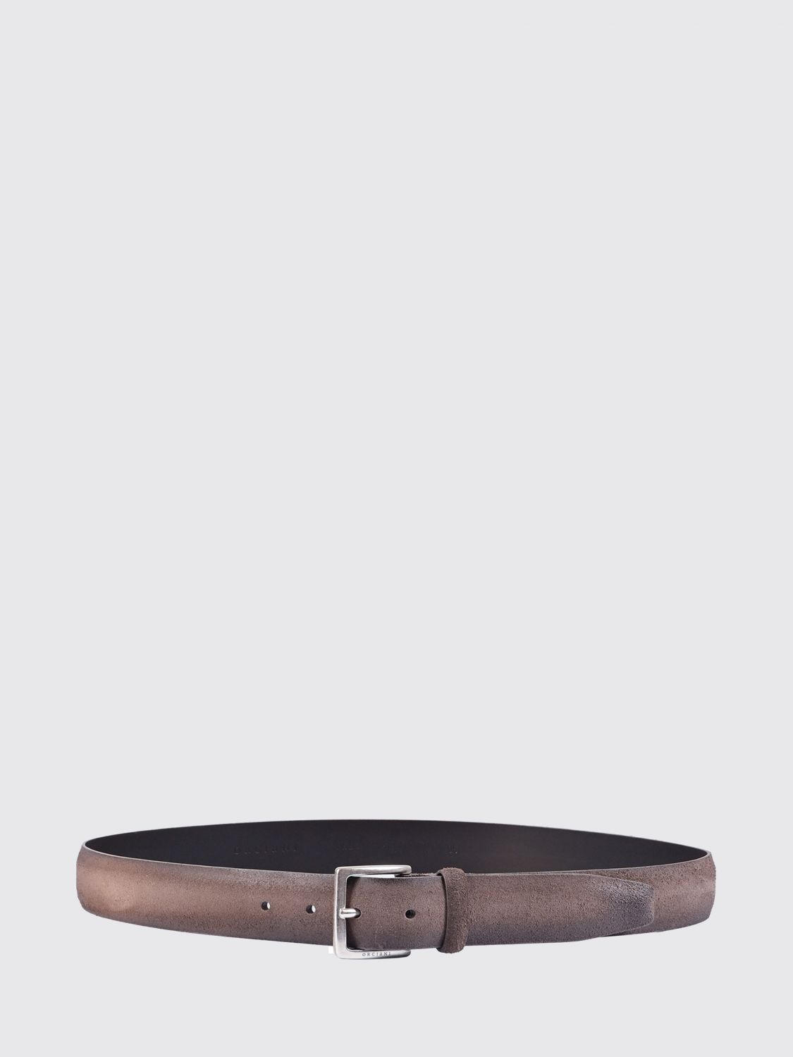 Orciani Suede Calfskin Belt In Brown
