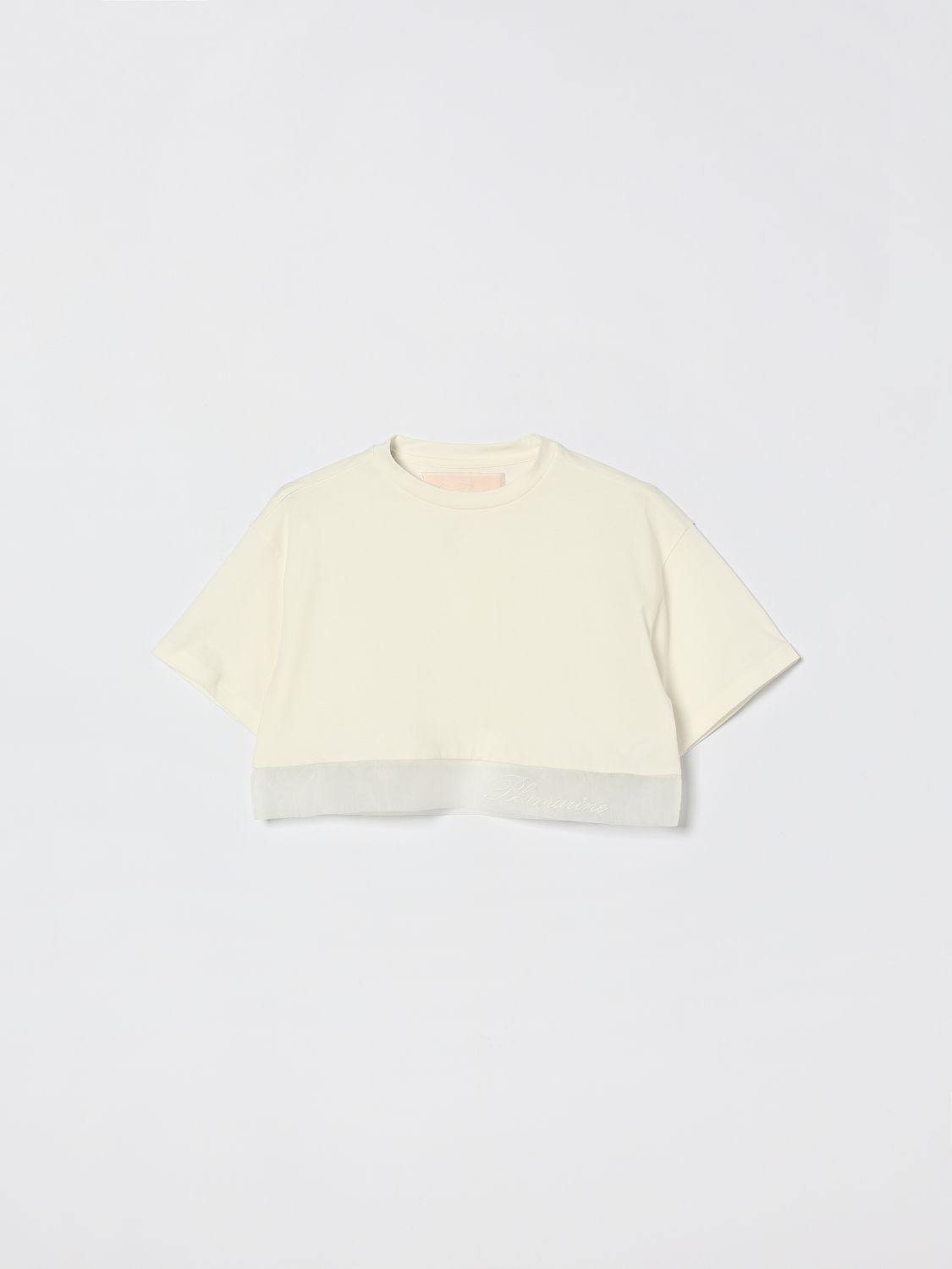 MISS BLUMARINE Crop-T-Shirt aus Baumwolle