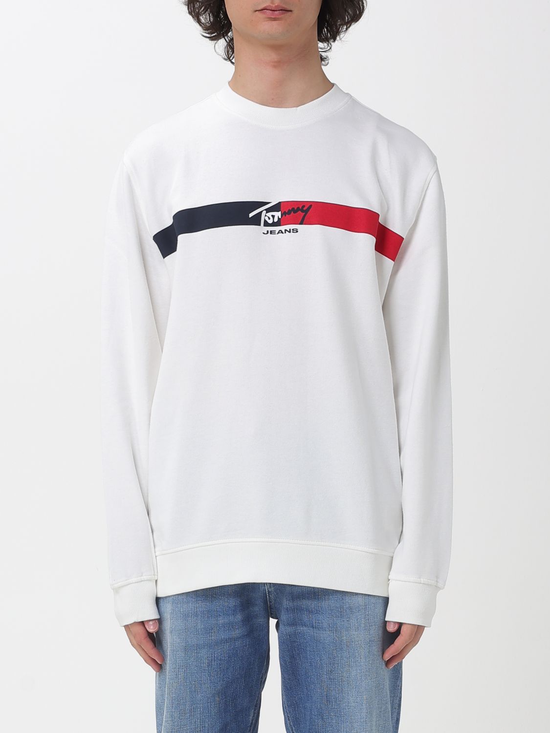 TOMMY JEANS Relaxed Baumwoll-Sweatshirt mit Logo