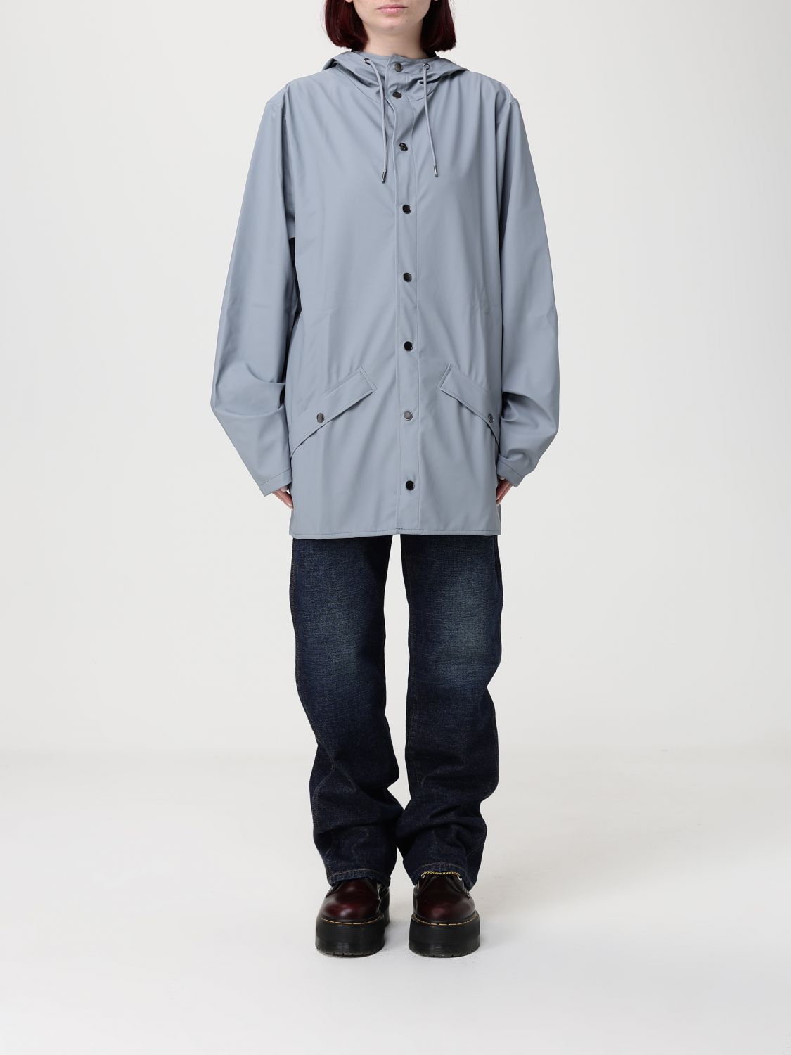 Rains Hooded Waterproof Polyester Raincoat