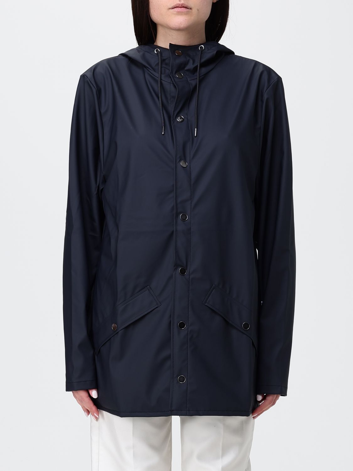 Rains Hooded Waterproof Polyester Raincoat