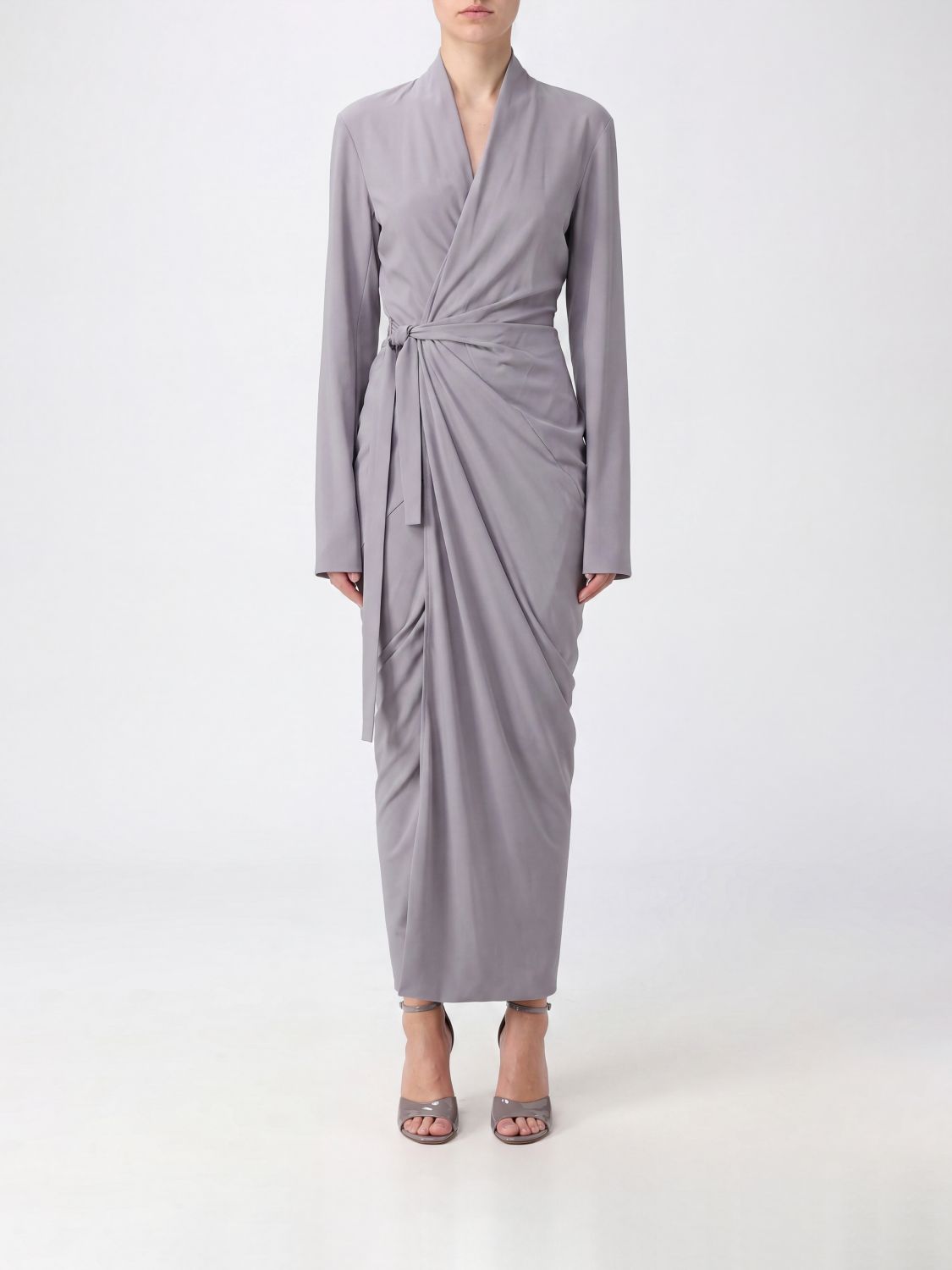 RICK OWENS Asymmetric Silk Blend Dress