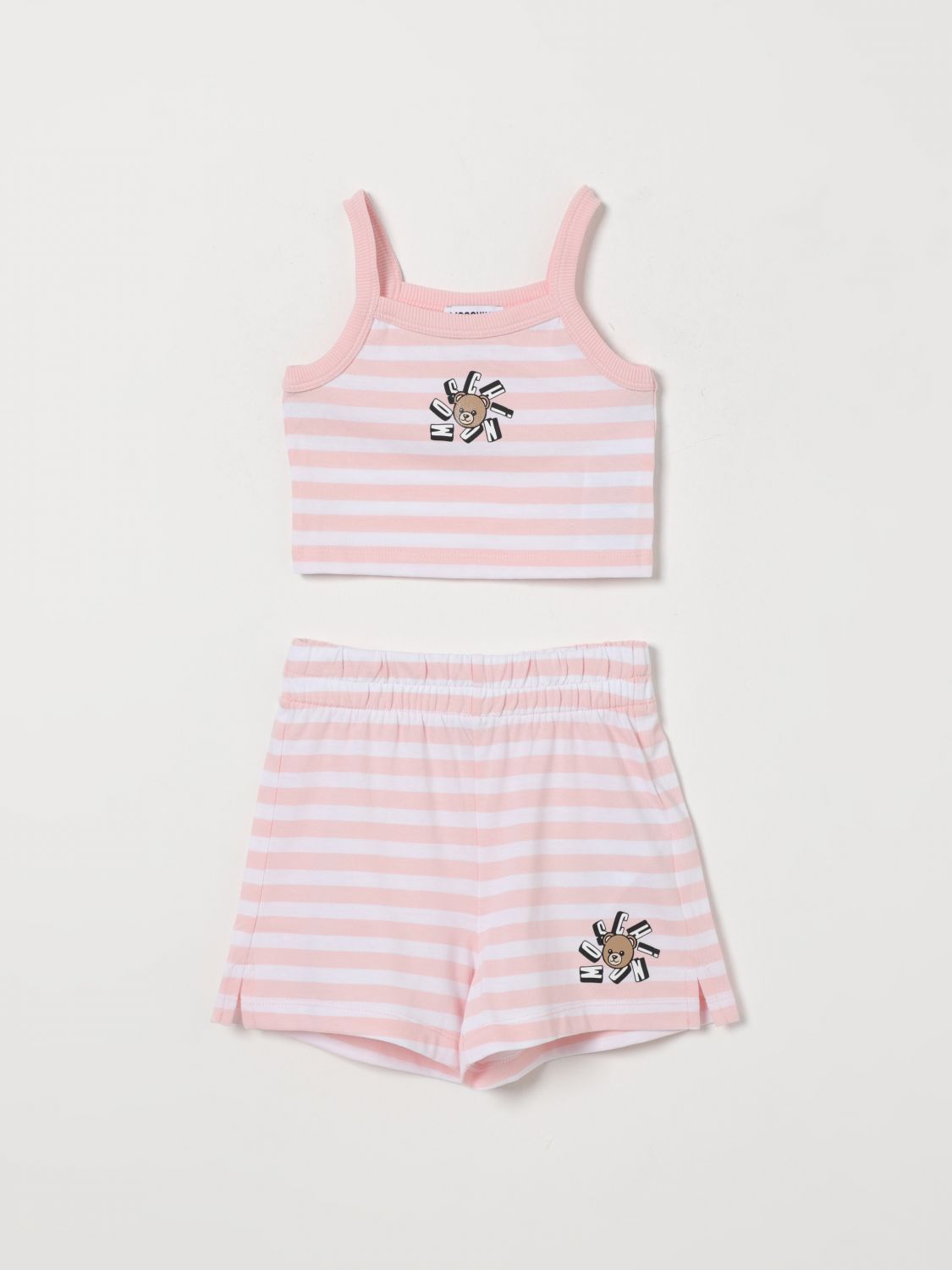 MOSCHINO Gestreiftes Baumwoll-Tages-Set