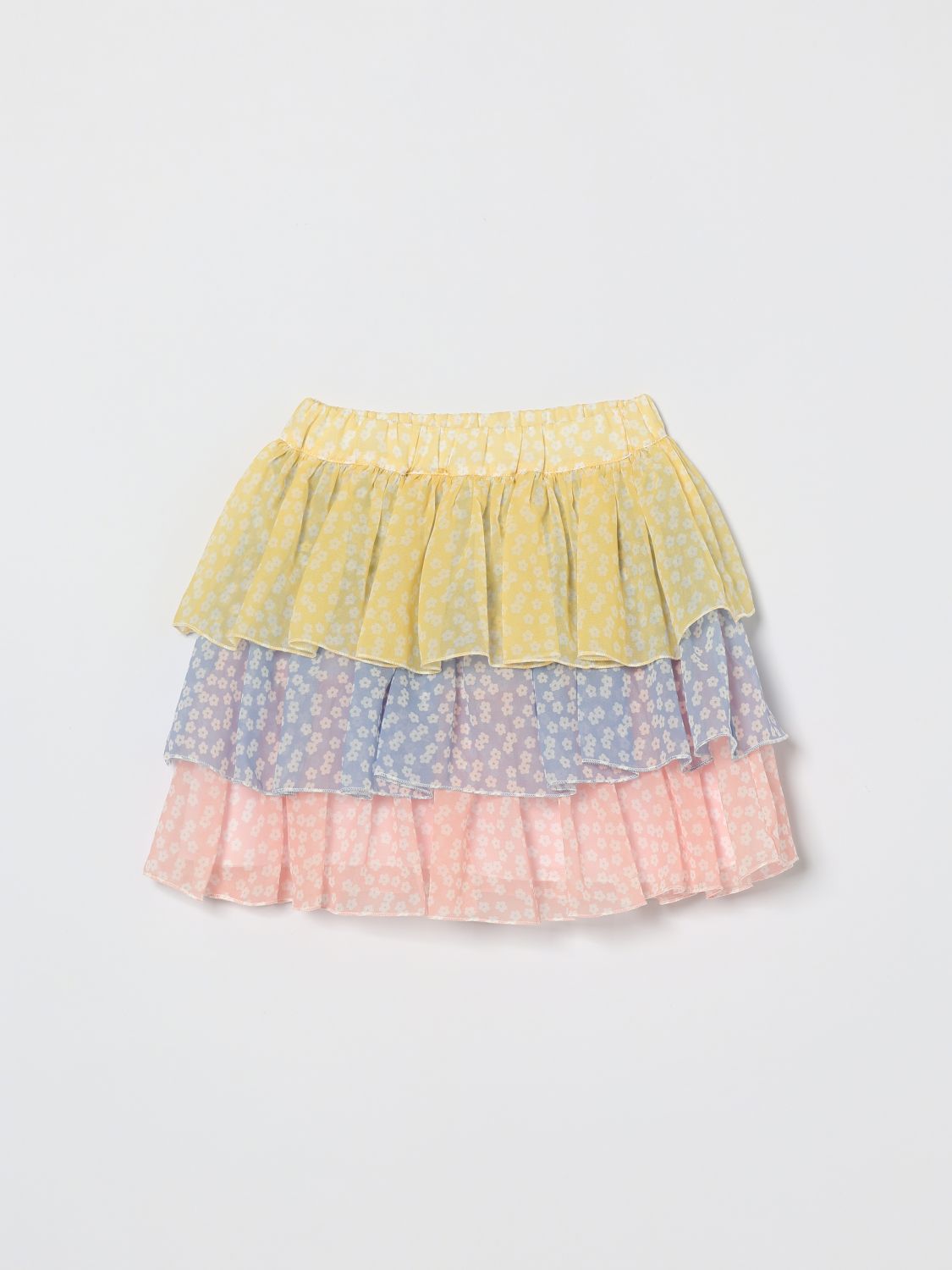 STELLA MCCARTNEY KIDS Floral Recycled Fabric Skirt with Ruffles　STELLA MCCARTNEY KIDS フリル付き花柄リサイクル生地スカート STELLA
