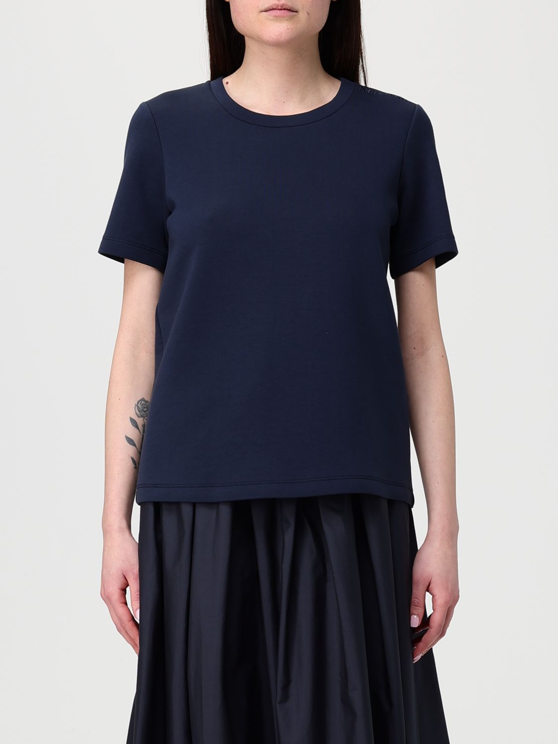 's Max Mara Cotton Blend Basic T-shirt In 블루