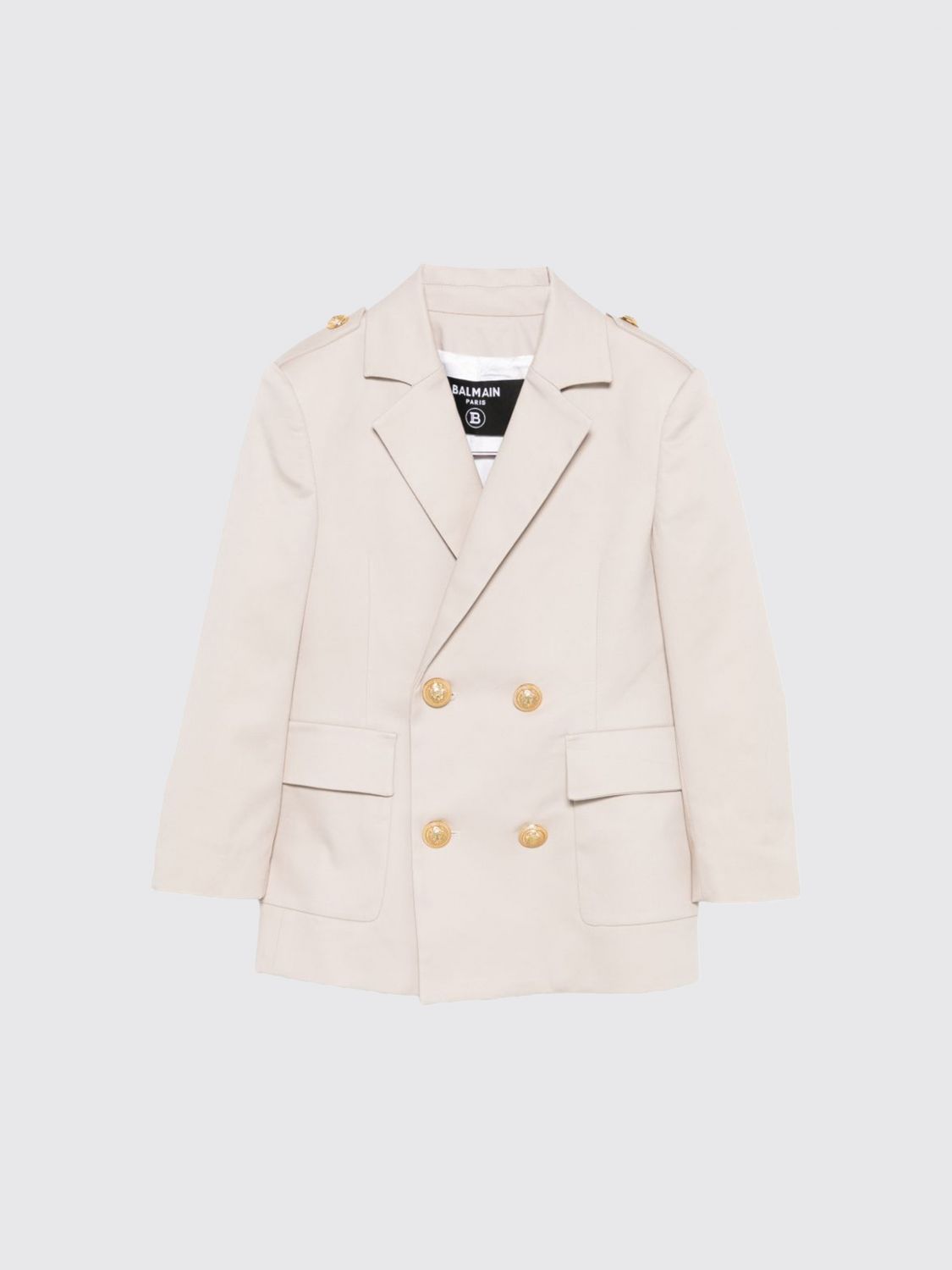 BALMAIN Jacket Kids color Beige