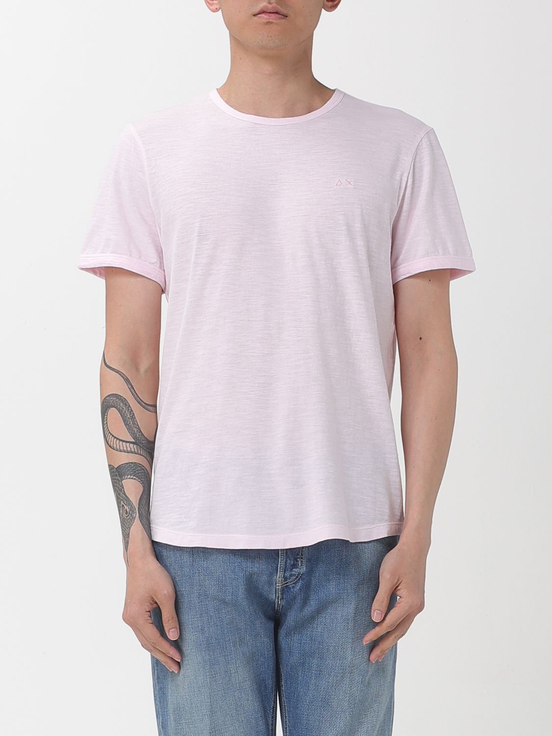 SUN68 Basic T-Shirt aus Baumwolle