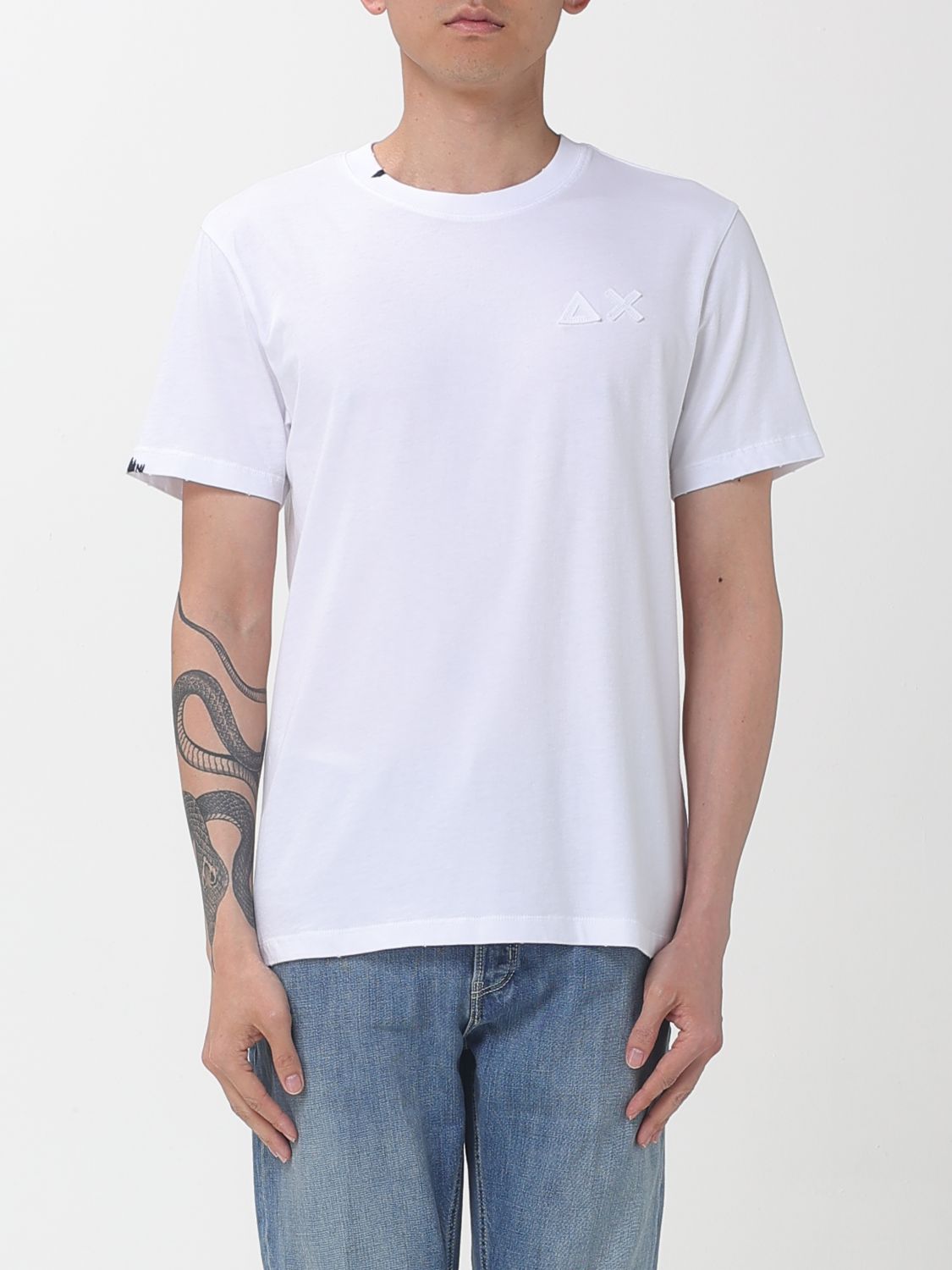 SUN68 Basic T-Shirt aus Baumwolle