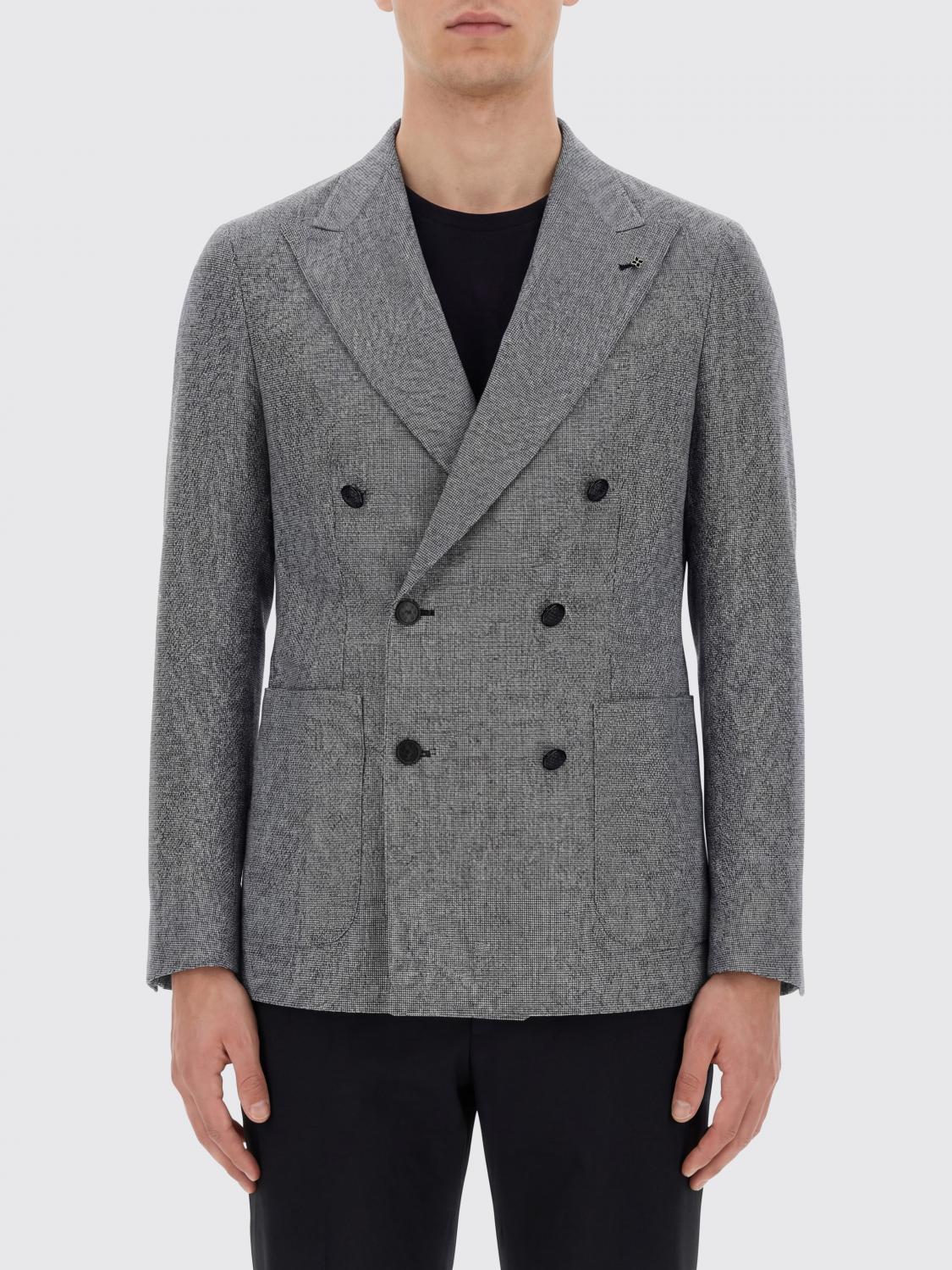TAGLIATORE Zweireihiger Leinen-Baumwoll-Blazer