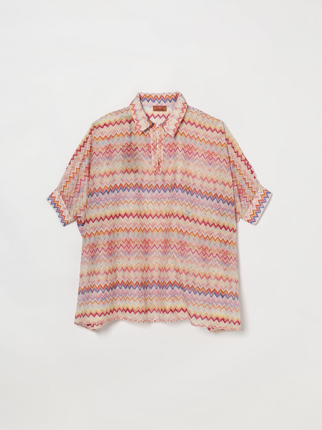 MISSONI Viskosebluse mit Zickzackmuster