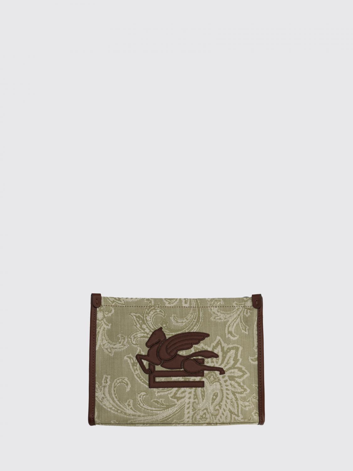 ETRO Essential Paisley Jacquard Cotton Denim Clutch