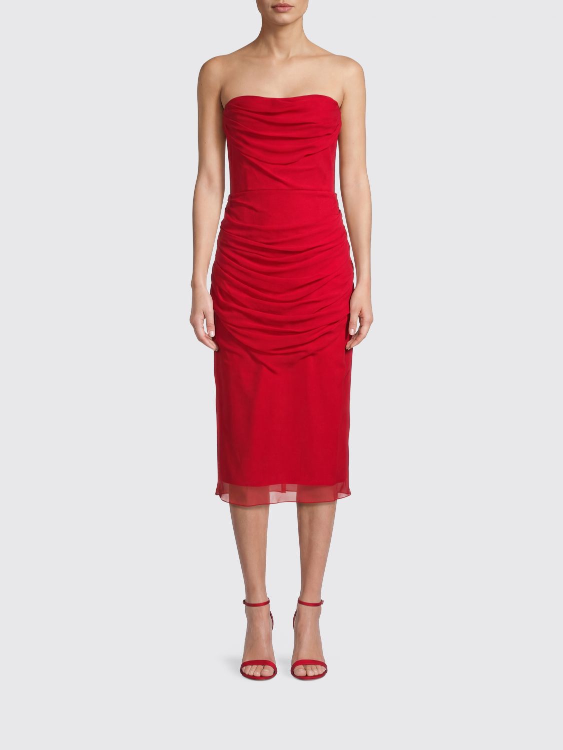 CAROLINA HERRERA Seiden-Midikleid