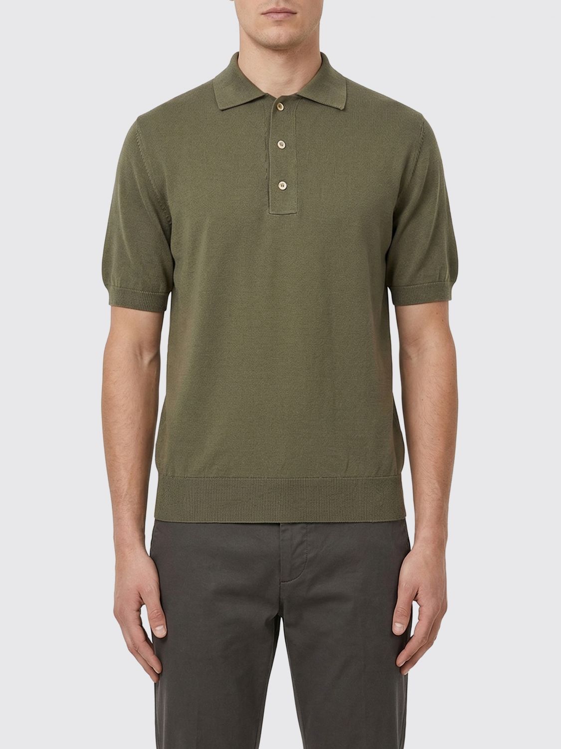 Zanone Cotton Knit Polo Shirt