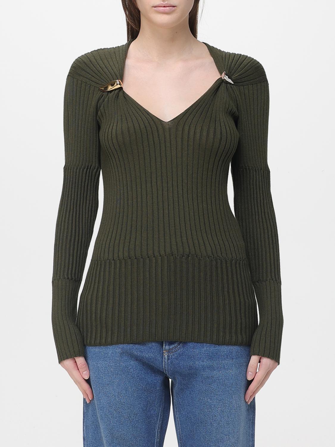 BOTTEGA VENETA V-Ausschnitt-Pullover mit Metallplaketten