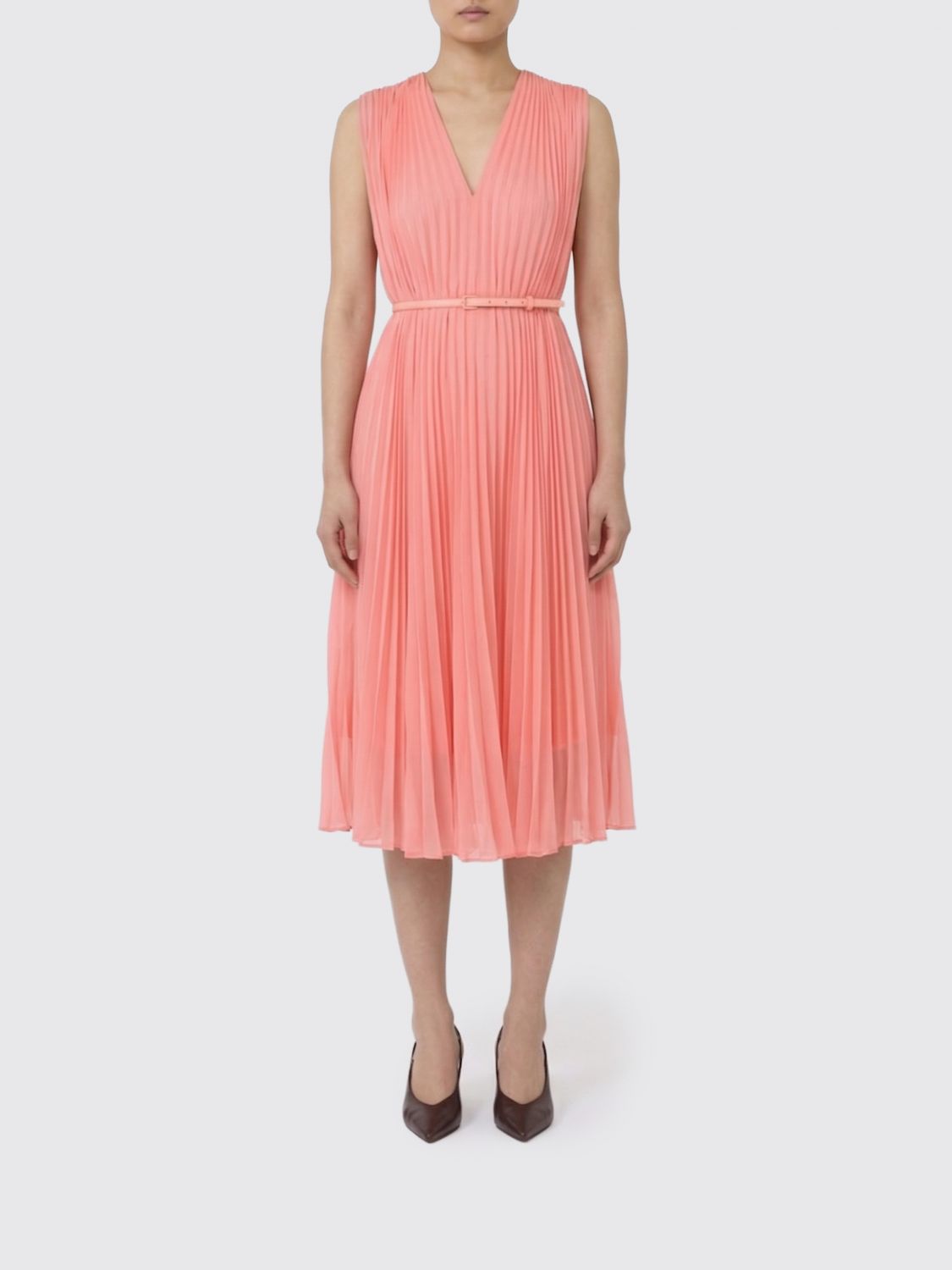 Max Mara Pleated Dress with Belt