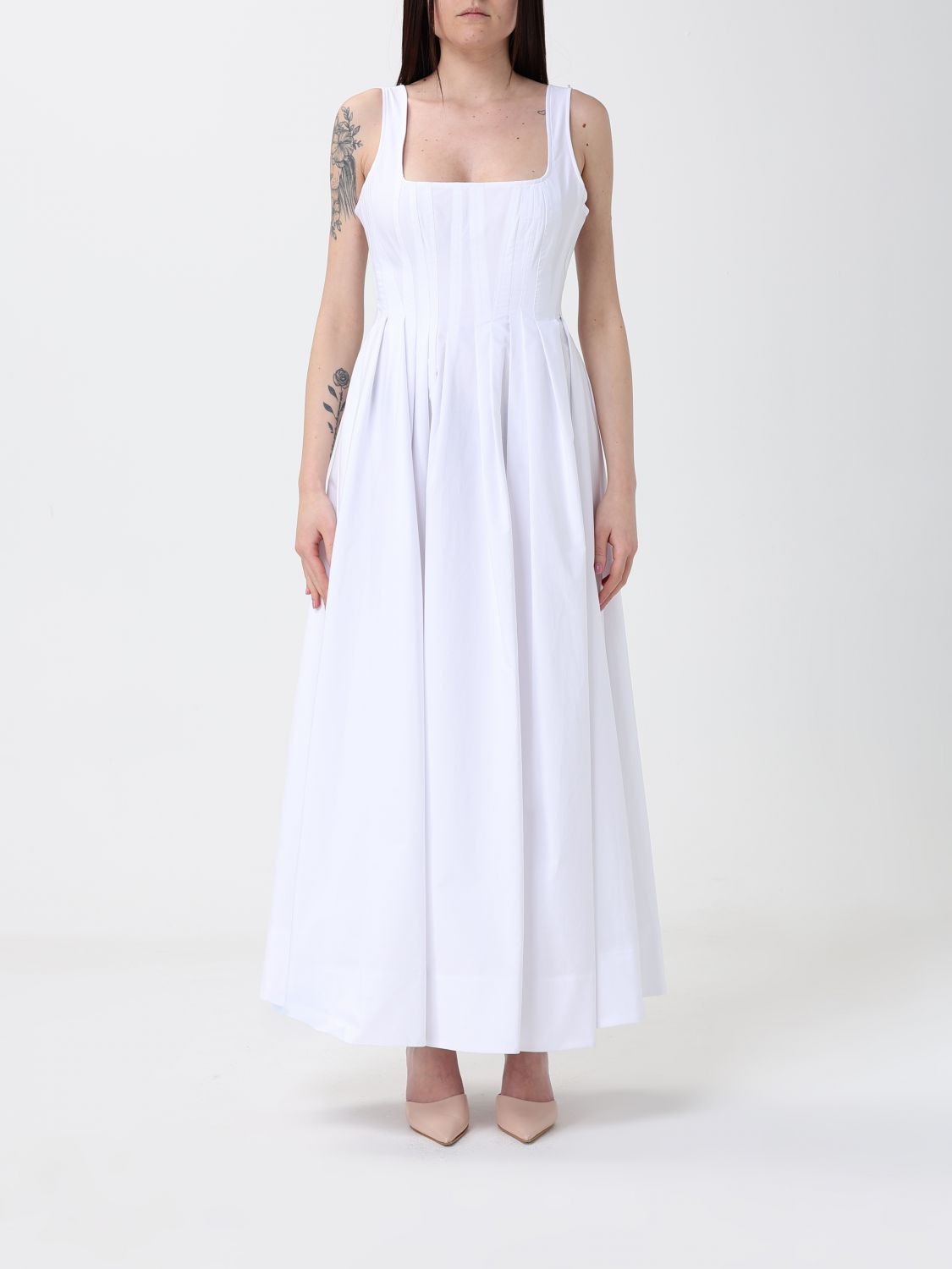 SPORTMAX Baumwoll-Midikleid