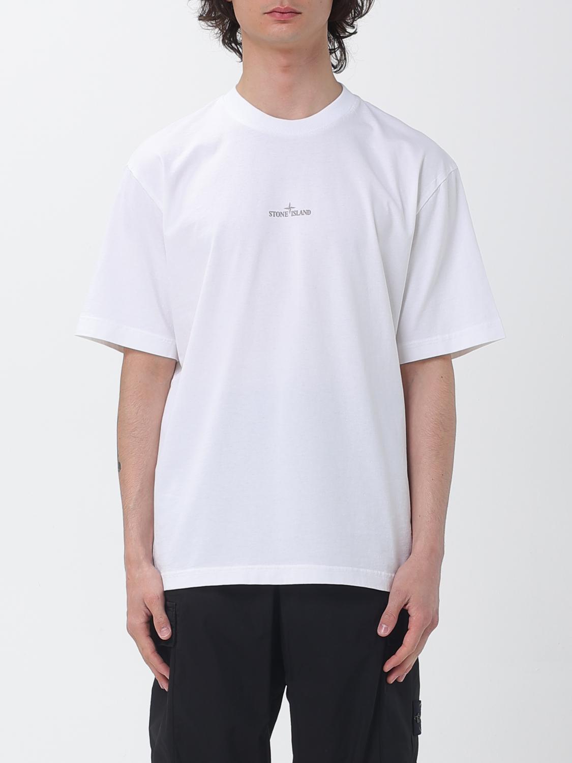 STONE ISLAND Cotton Crew Neck T-Shirt with Print　STONE ISLAND コットン プリント クルーネック Tシャツ STONE