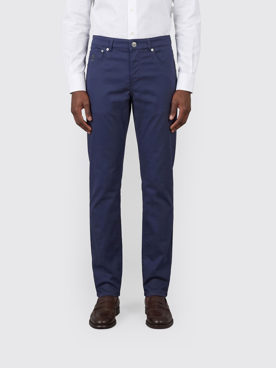 BRUNELLO CUCINELLI Pantaloni slim fit in cotone stretch