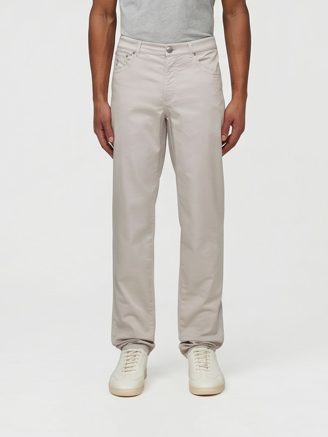 BRUNELLO CUCINELLI Cotton Stretch Slim Fit Trousers