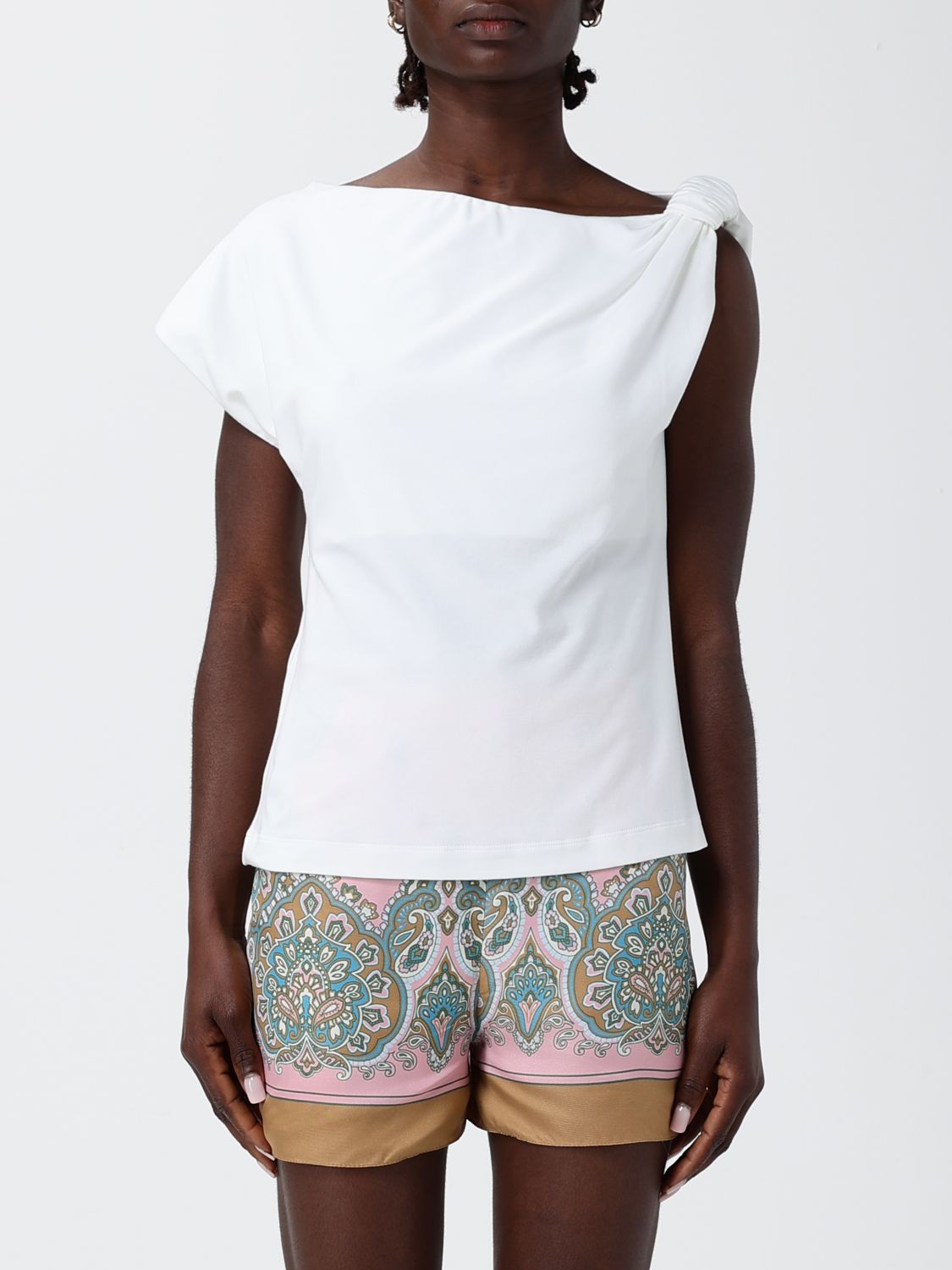 PINKO Jersey-One-Shoulder-Top