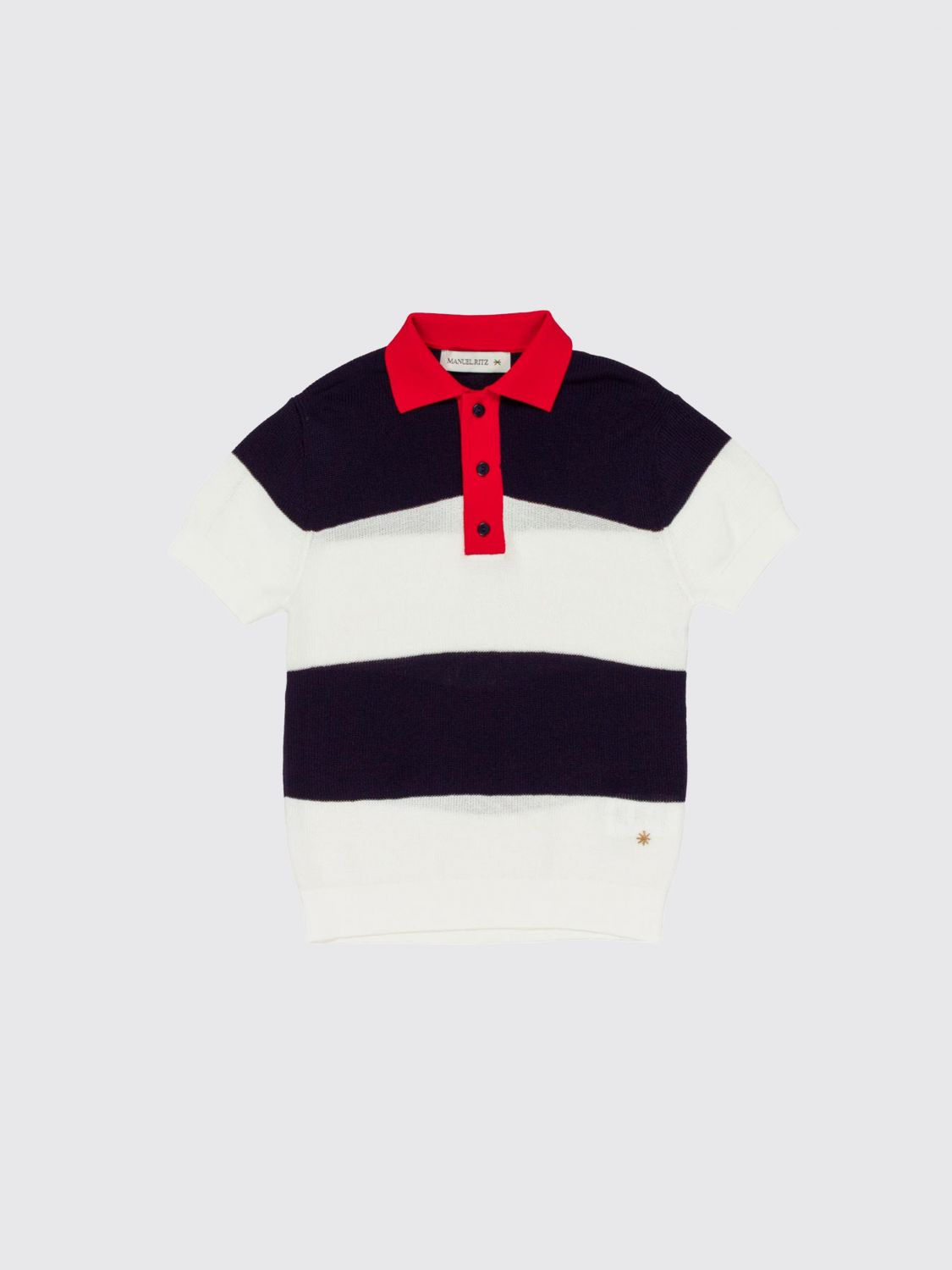 MANUEL RITZ Zweifarbiges Poloshirt