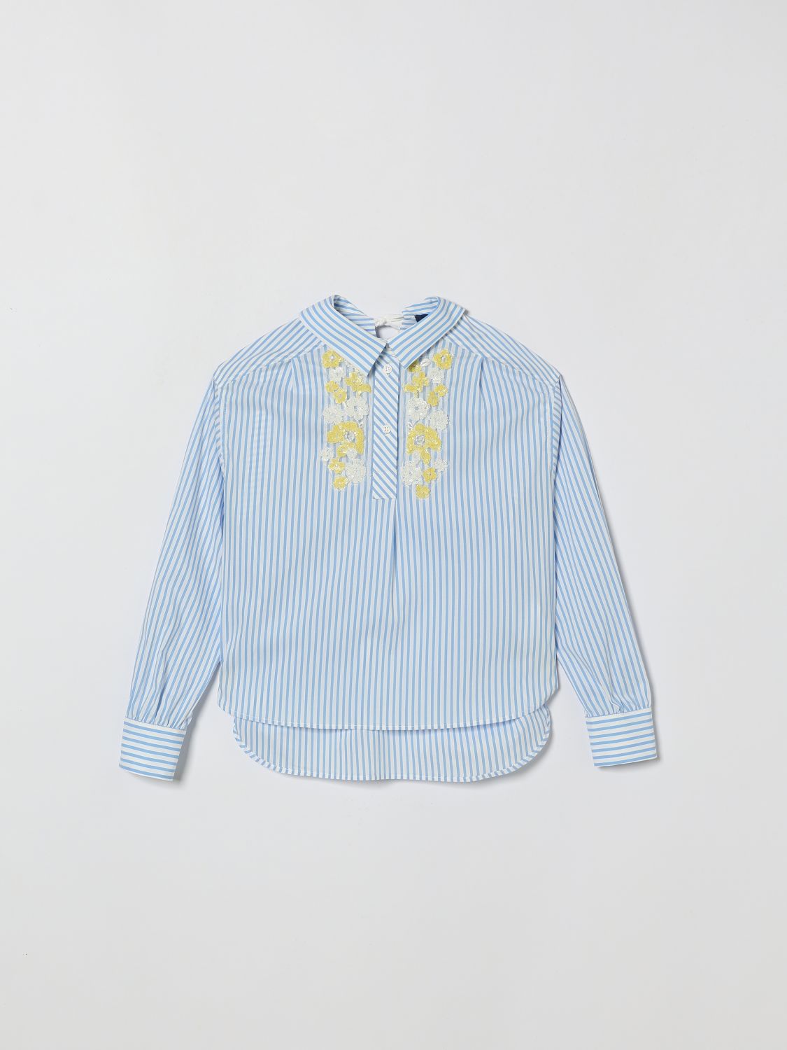 ERMANNO SCERVINO JUNIOR Gestreiftes Baumwollhemd