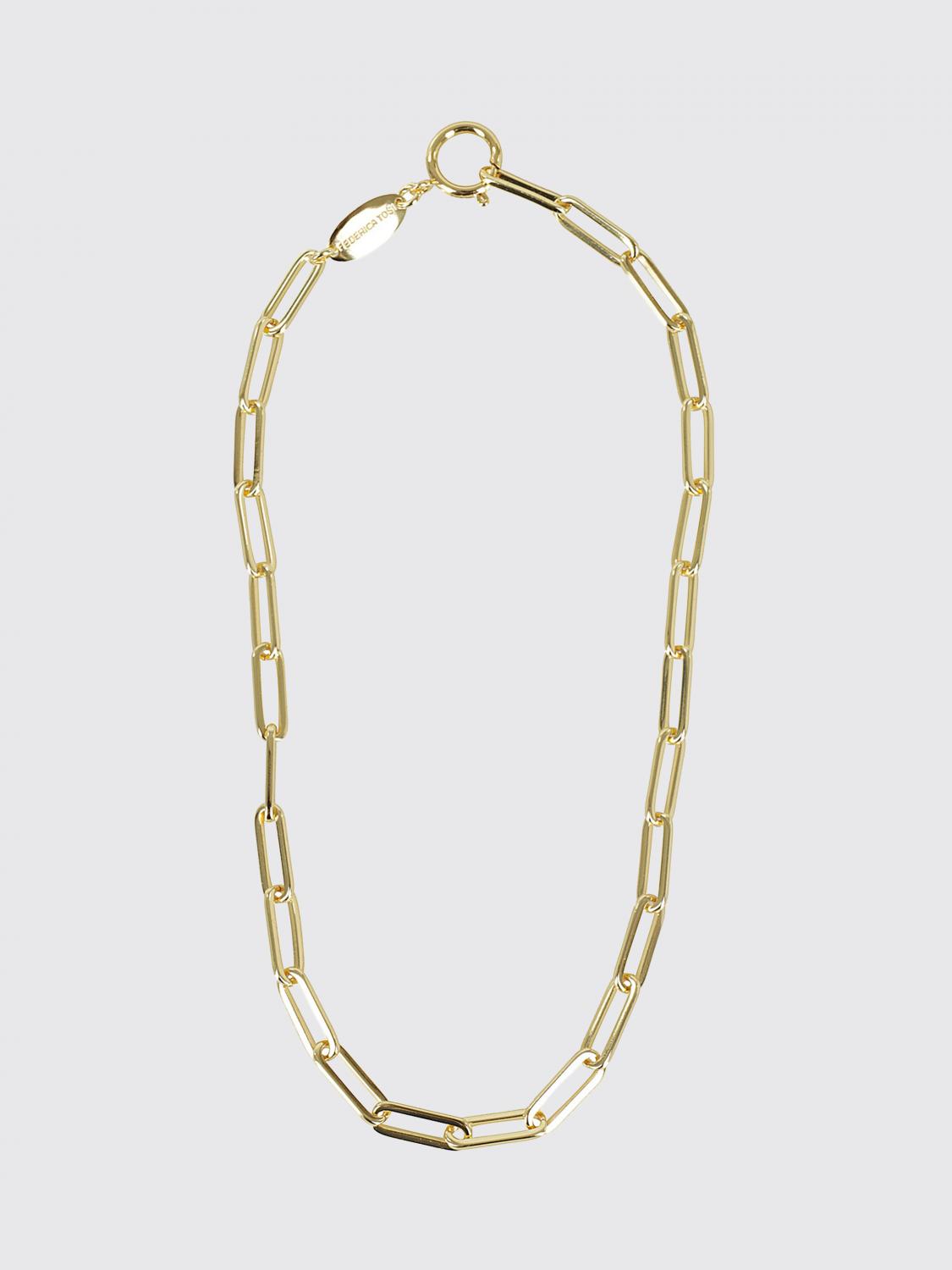 FEDERICA TOSI Square Gold metal necklace