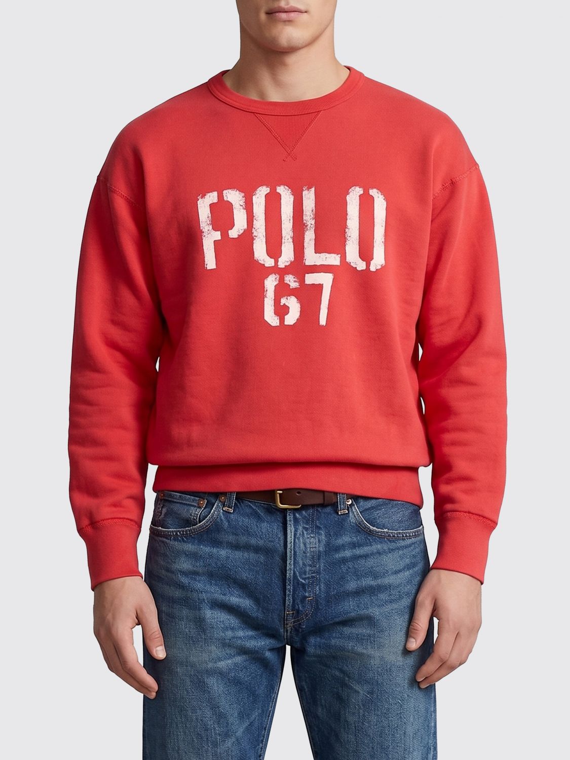 POLO RALPH LAUREN Baumwoll-Rundhals-Sweatshirt mit Logo