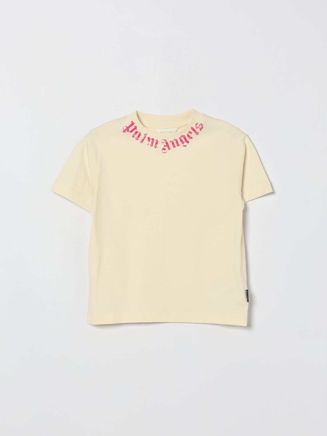 PALM ANGELS Cotton T-Shirt With Logo　PALM ANGELS ロゴ入りコットン T シャツ PALM