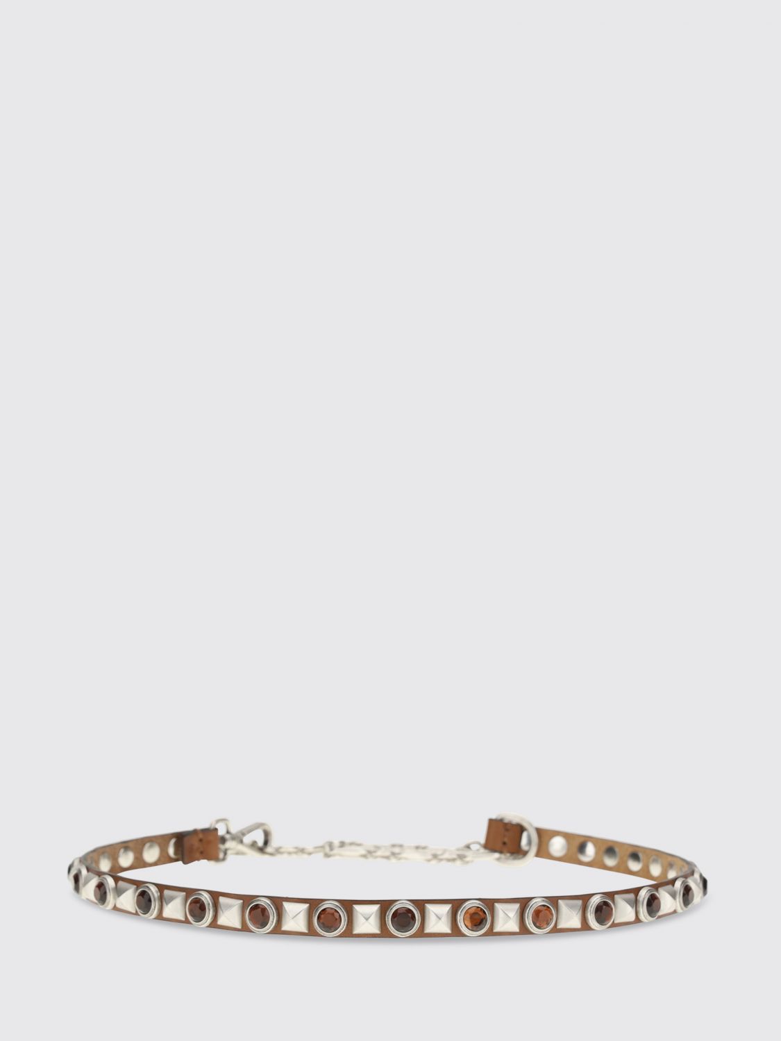 ETRO ETRO Leather Belt with Studs and Crystals　ETRO スタッズとクリスタル付きレザーベルト