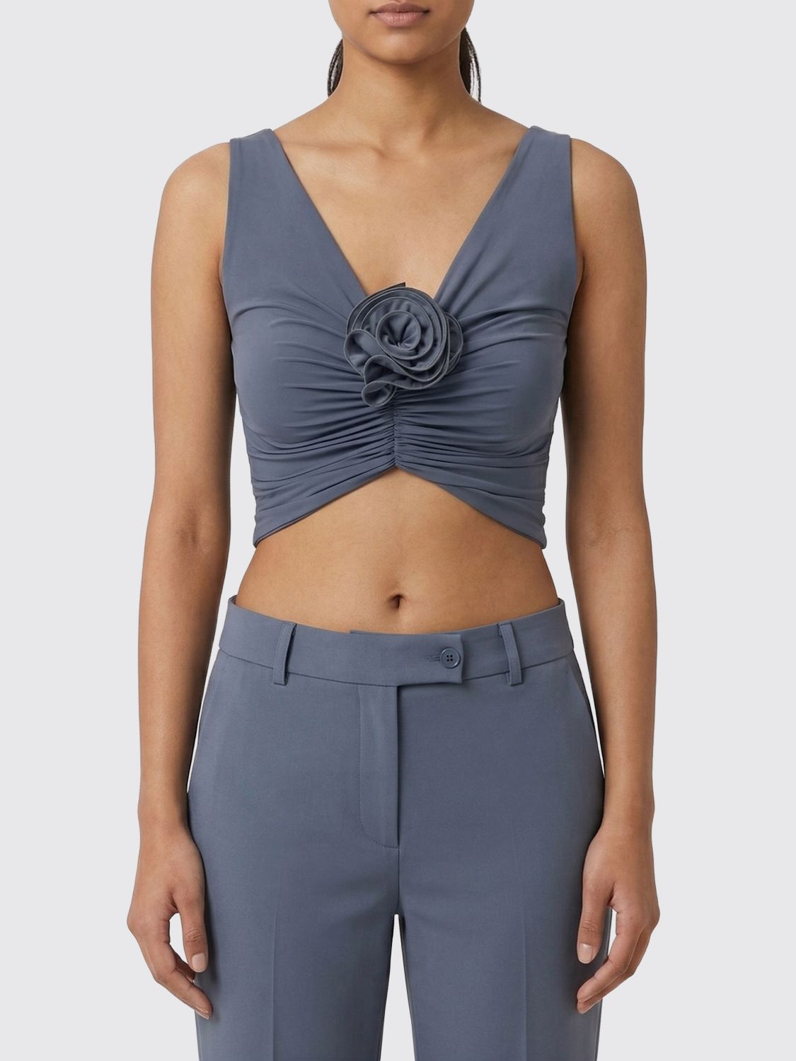 MAGDA BUTRYM Crop Top With Flower　MAGDA BUTRYM フラワー付きクロップトップ MAGDA