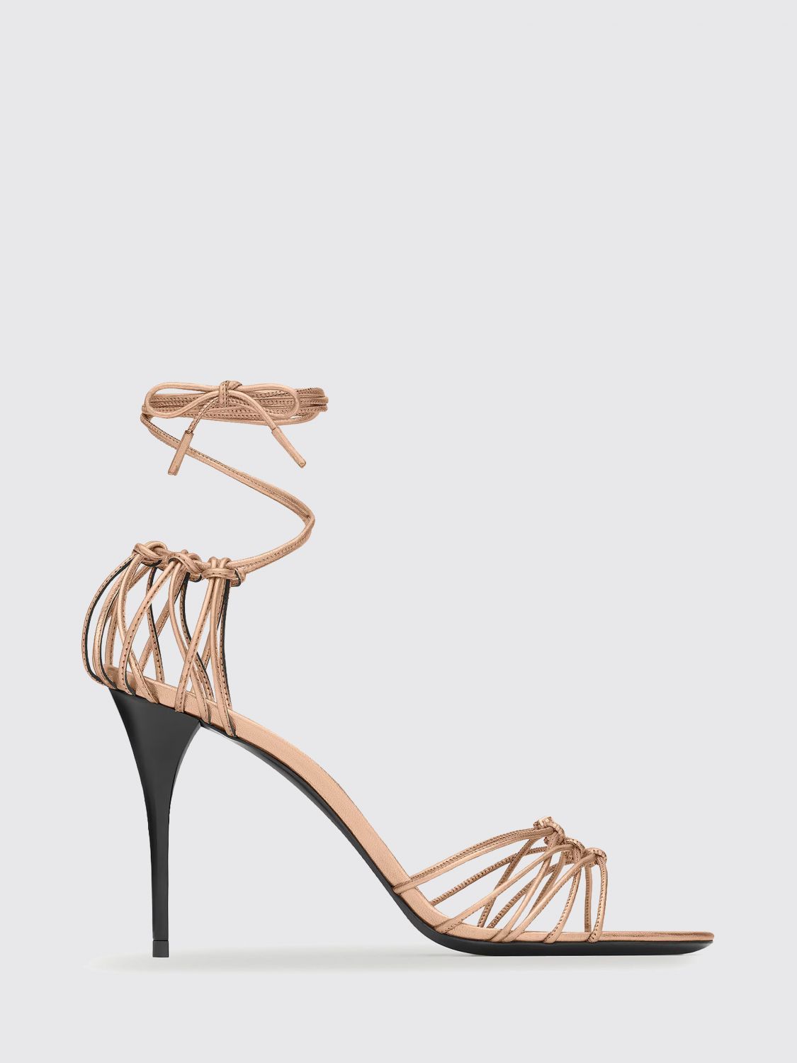 SAINT LAURENT Sandalo Babylone in pelle laminata