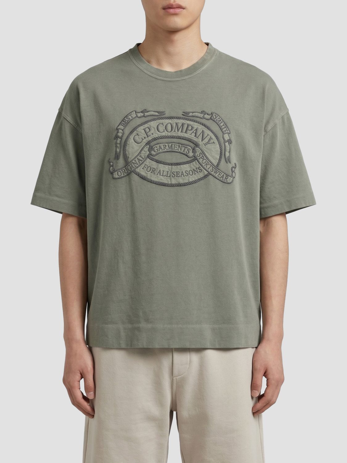 C. P. COMPANY Baumwoll-T-Shirt mit Logo