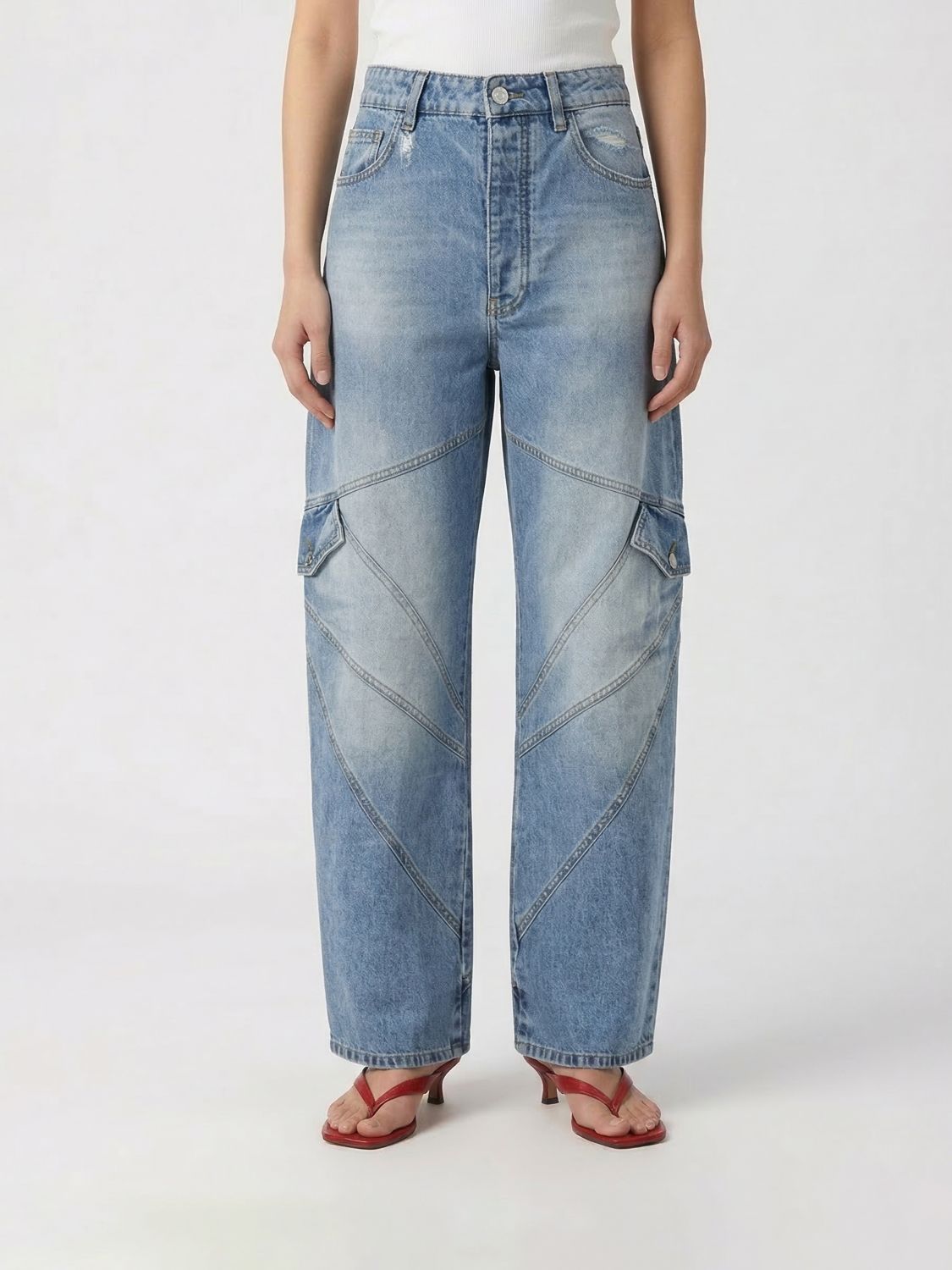Amiri AMIRI Barrel Fit Cargo Jeans in Cotton Denim　AMIRI バレルフィット カーゴジーンズ (コットンデニム)