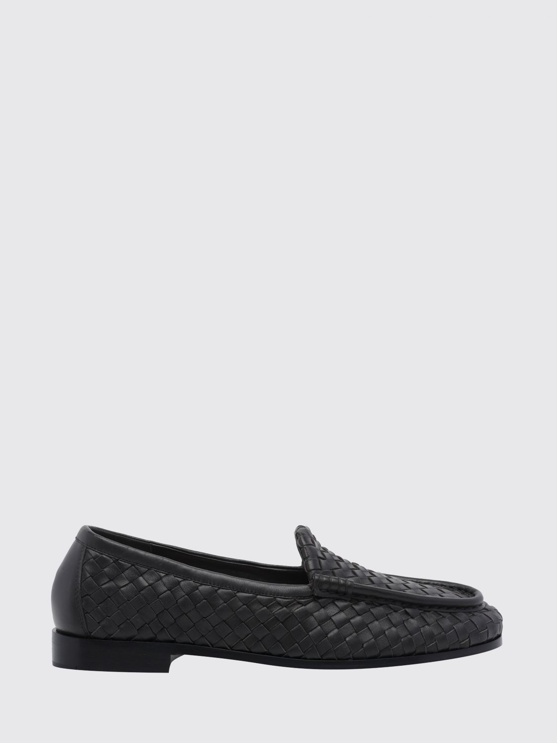 BOTTEGA VENETA Silenzio Intrecciato Leather Loafers