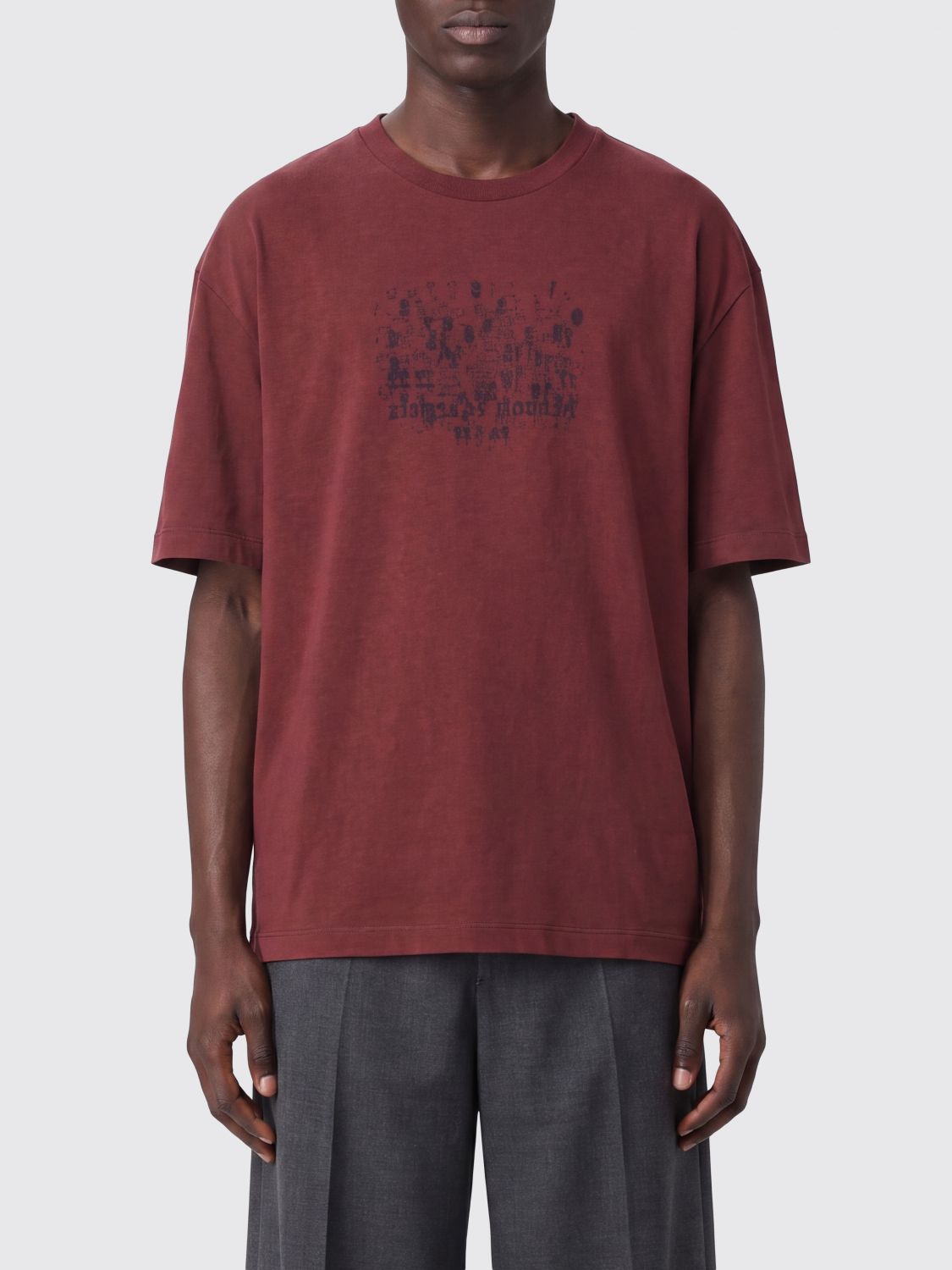 MAISON MARGIELA T-shirt in cotone con logo ricamato