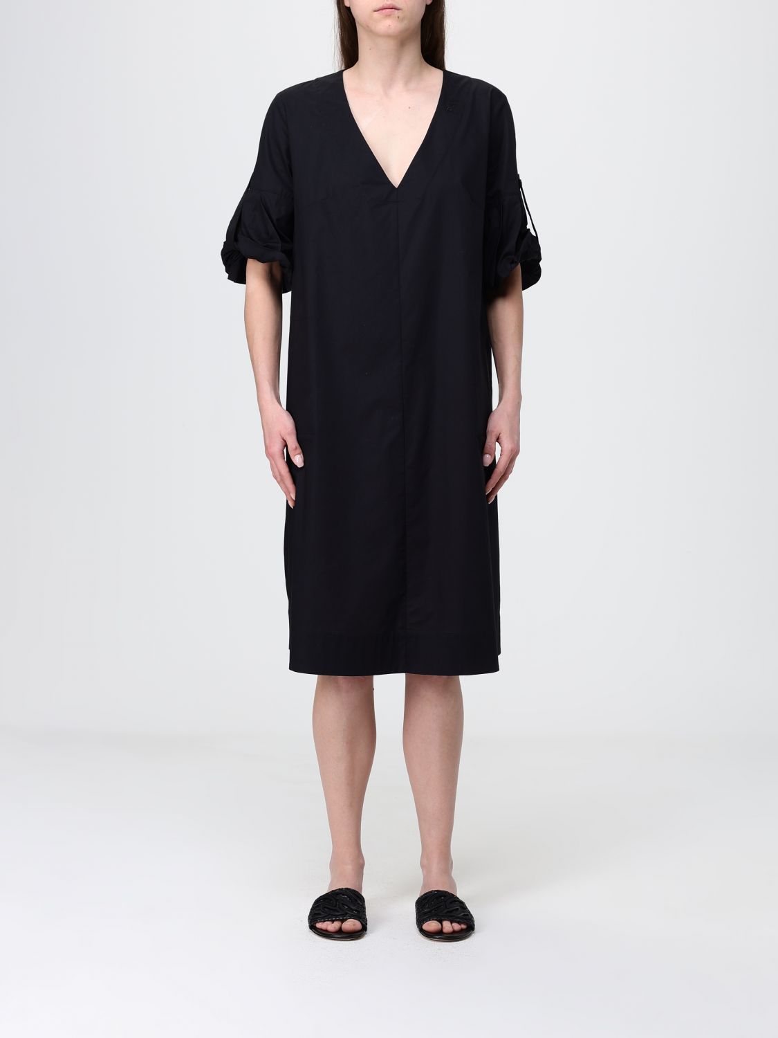 FAY Abito midi in cotone stretch