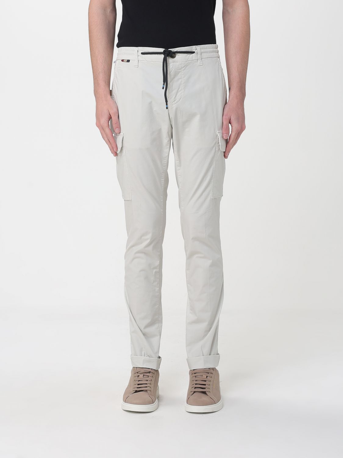 Mason's Cargo Trousers in Wool and Cotton Blend