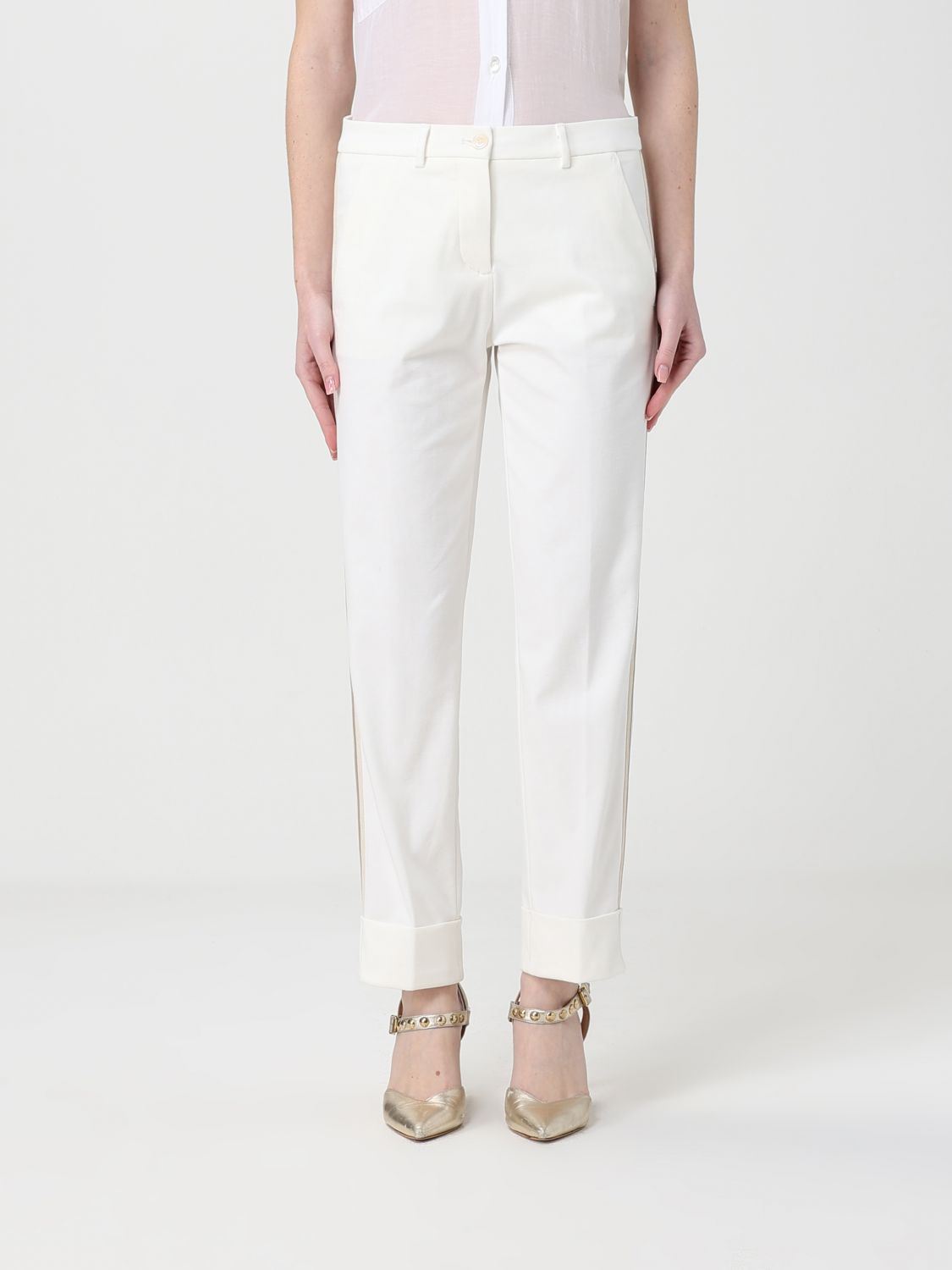 Mason's Cotton Blend Straight Trousers