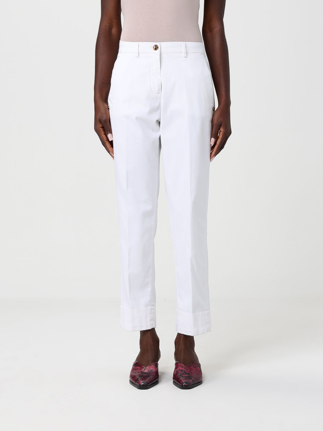 Mason's Stretch Cotton Cropped Fit Trousers