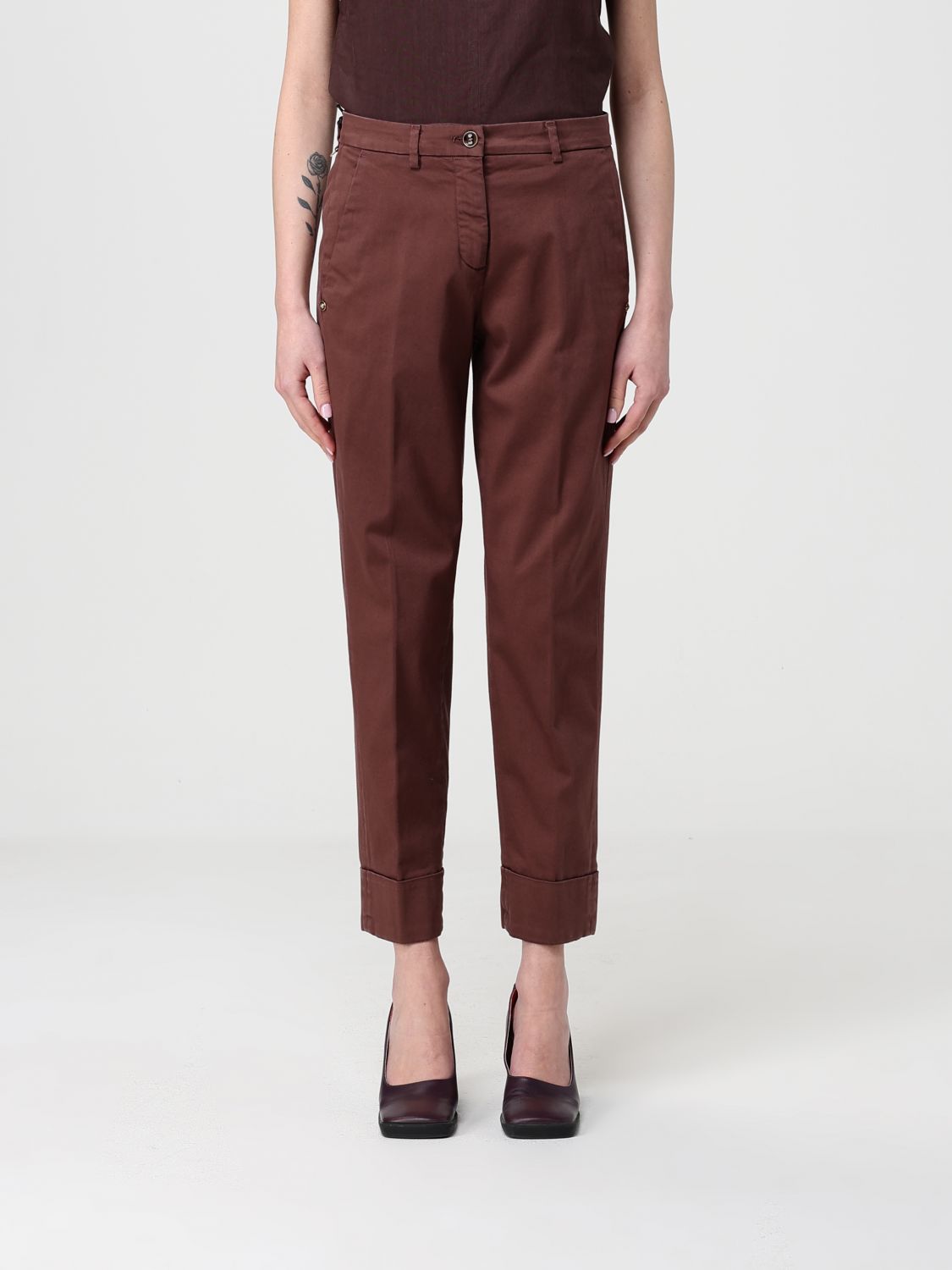 Mason's Stretch Cotton Cropped Fit Trousers