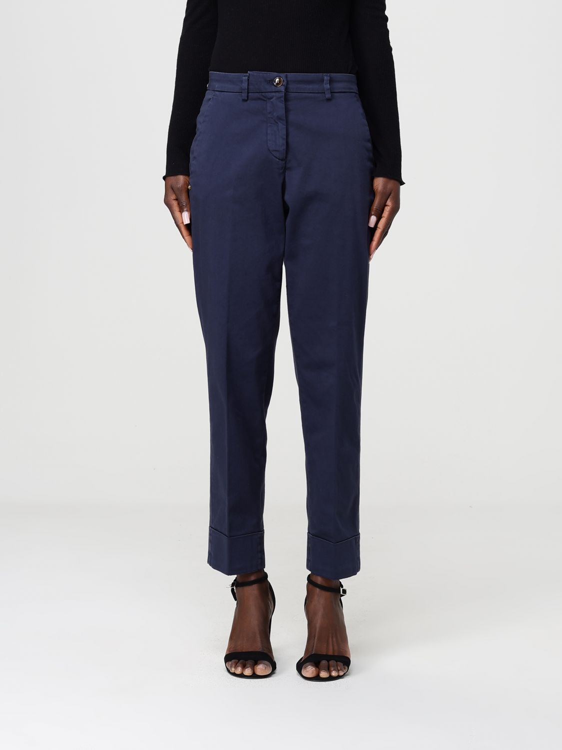 Mason's Stretch Cotton Cropped Fit Trousers