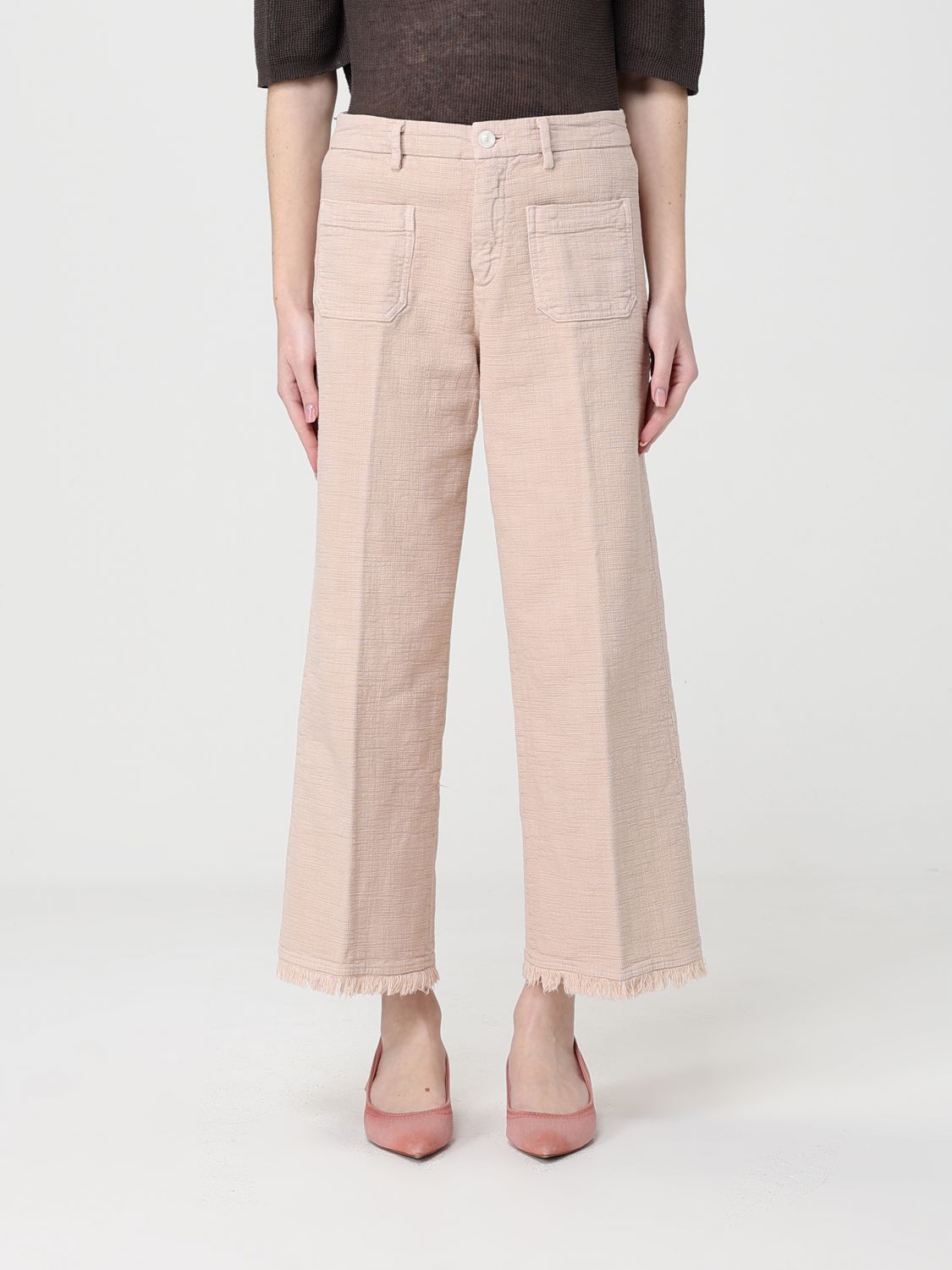 Mason's Stretch Cotton Cropped Fit Trousers