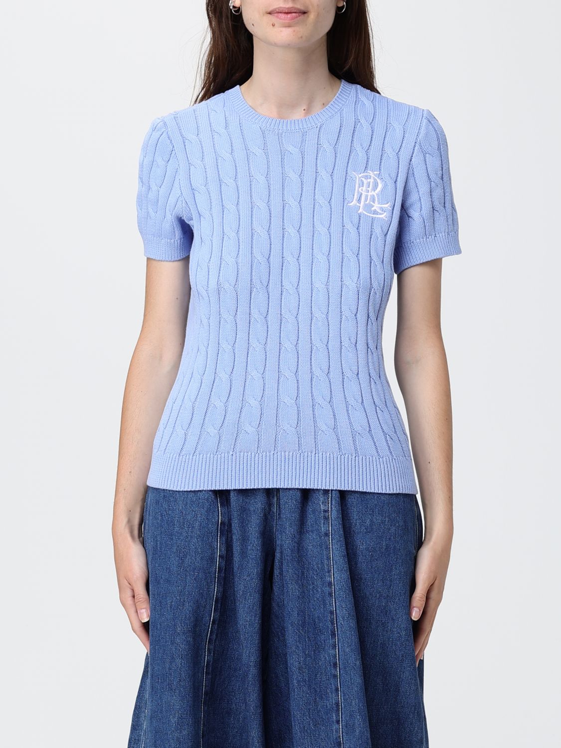 LAUREN RALPH LAUREN Maglia in cotone con monogramma