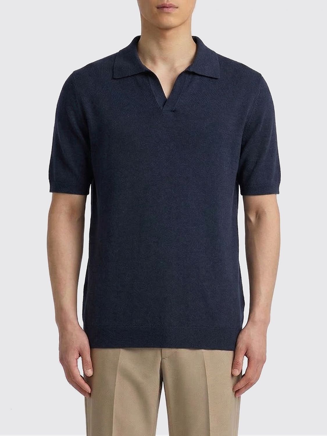 TAGLIATORE Silk Knit Polo Shirt　TAGLIATORE シルクニットポロシャツ TAGLIATORE